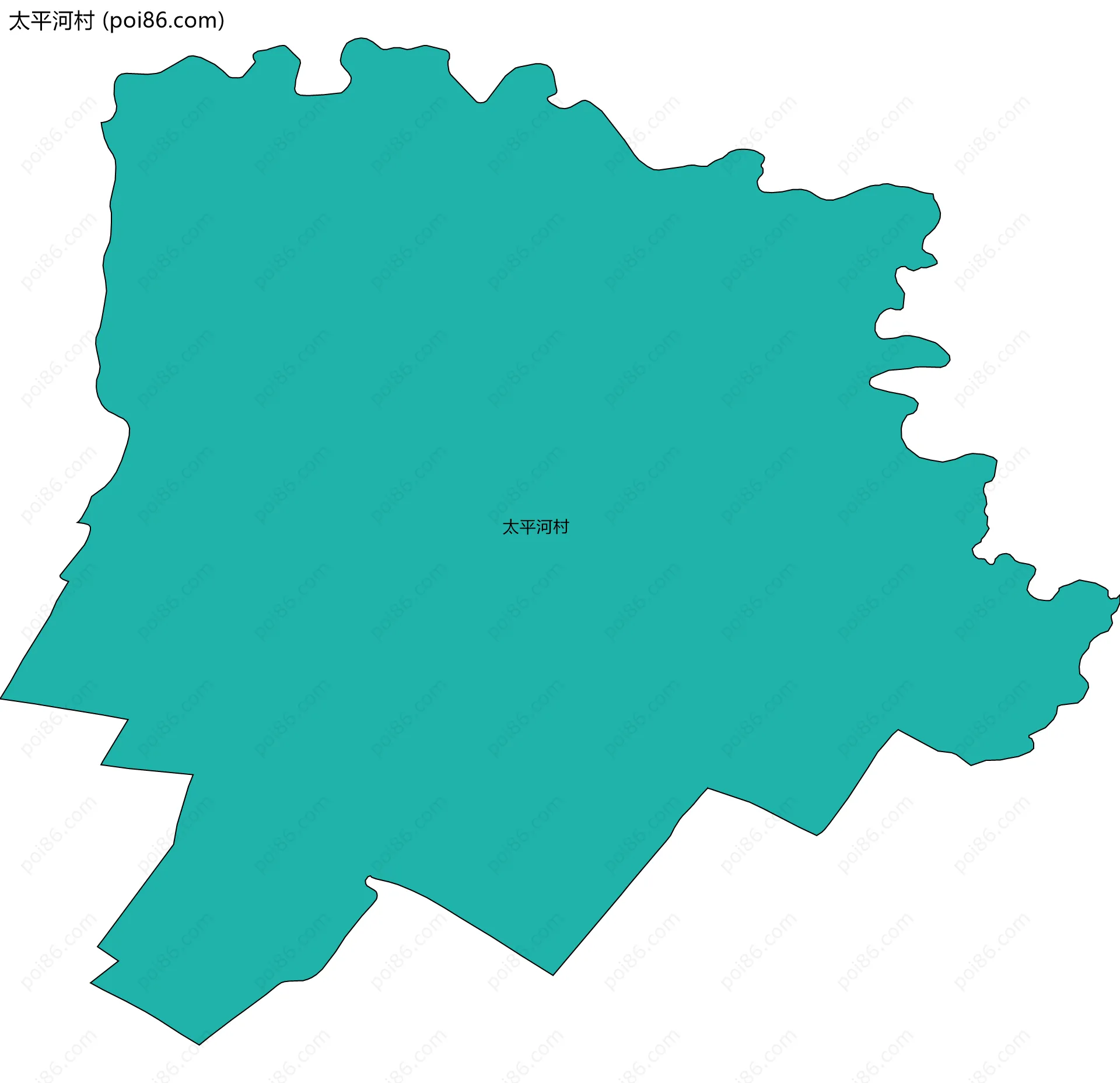 太平河村边界地图