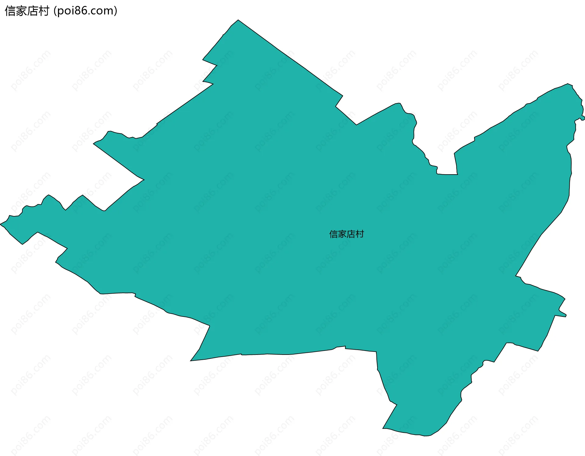 信家店村边界地图