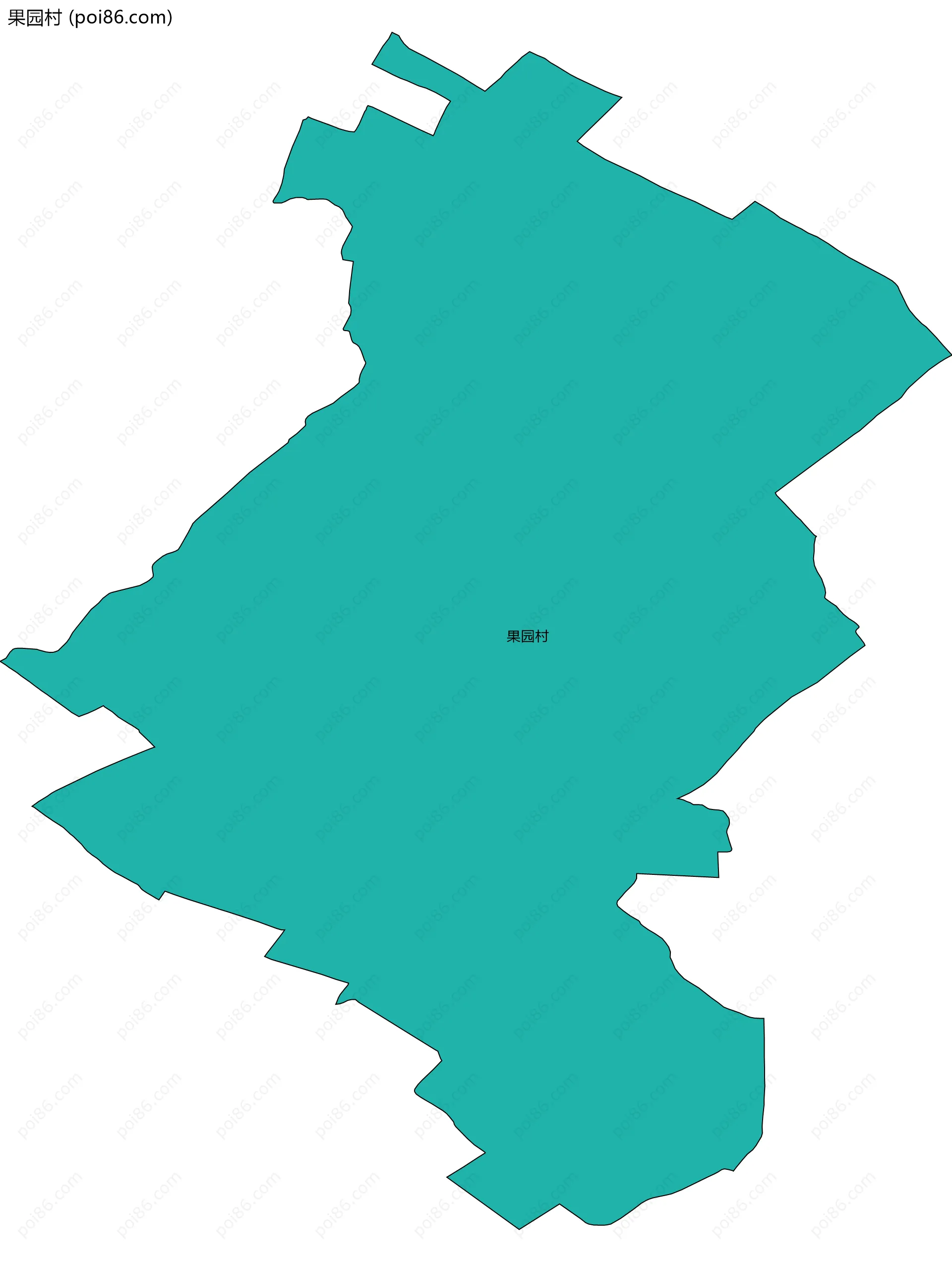 果园村边界地图