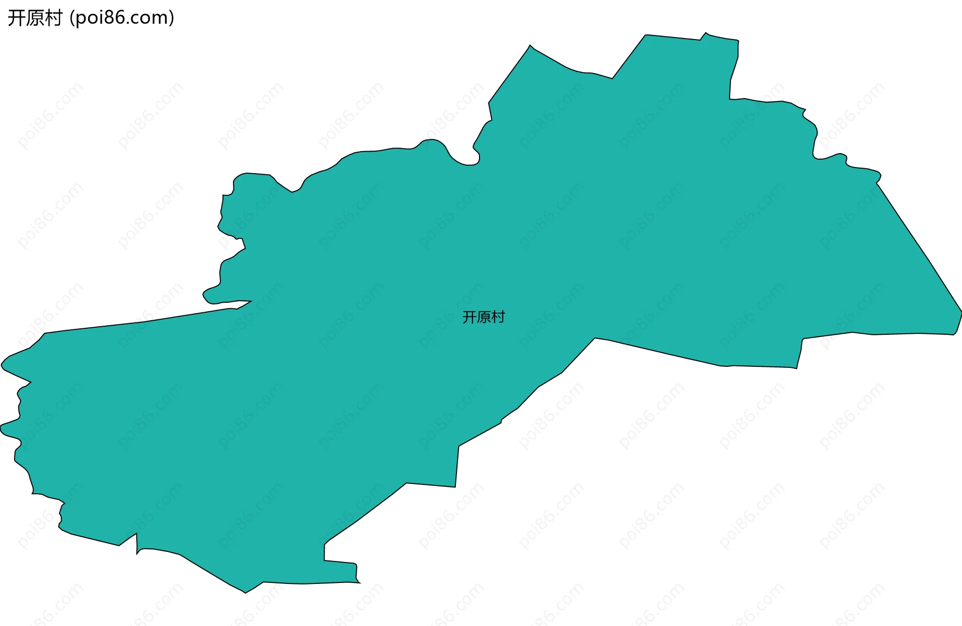 开原村边界地图