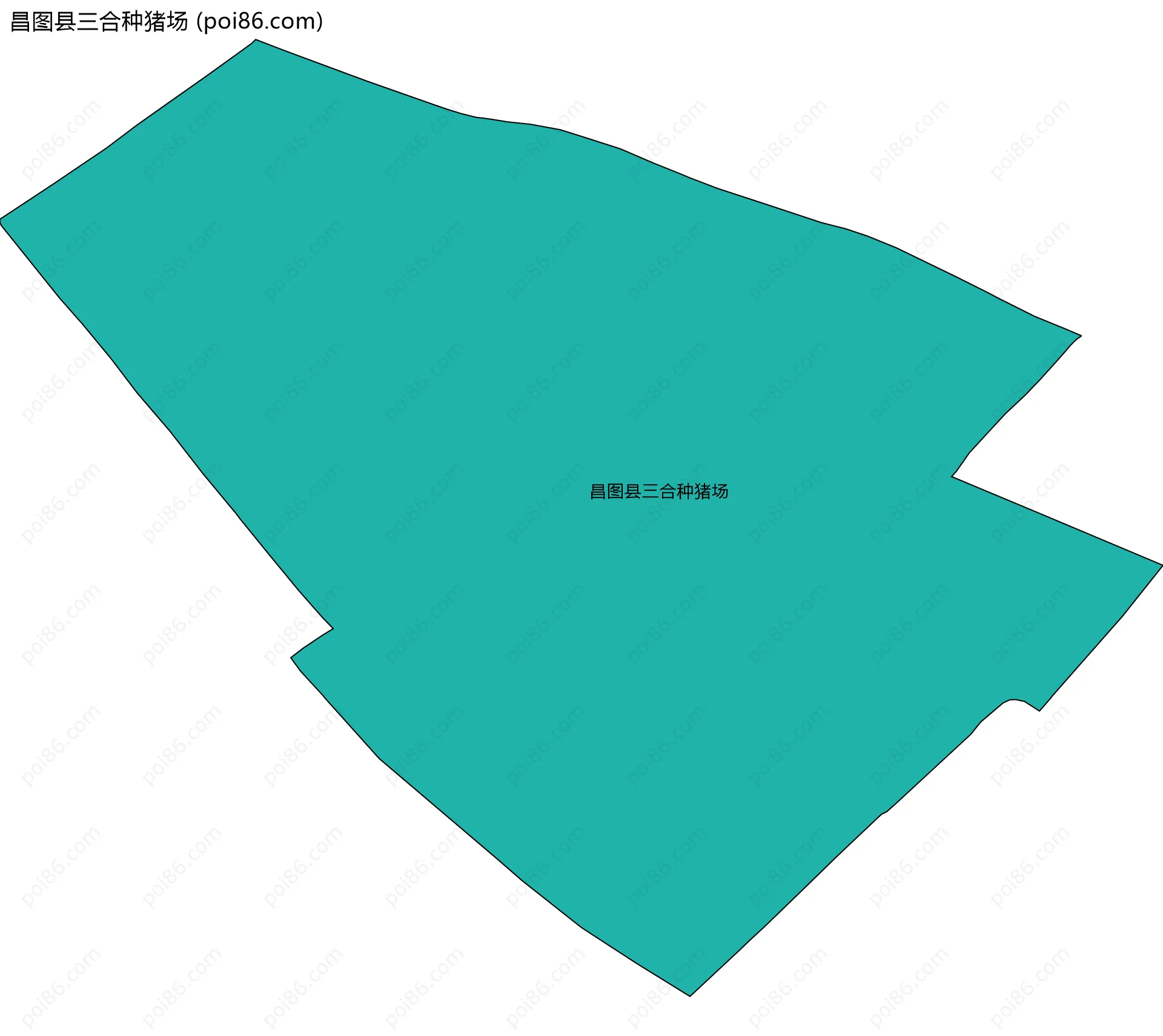 昌图县三合种猪场边界地图