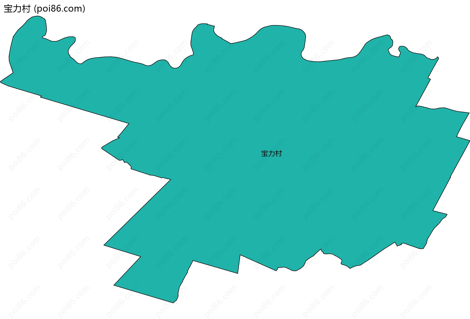 宝力村边界地图