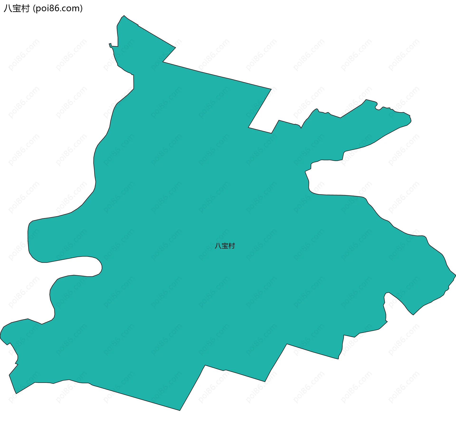 八宝村边界地图