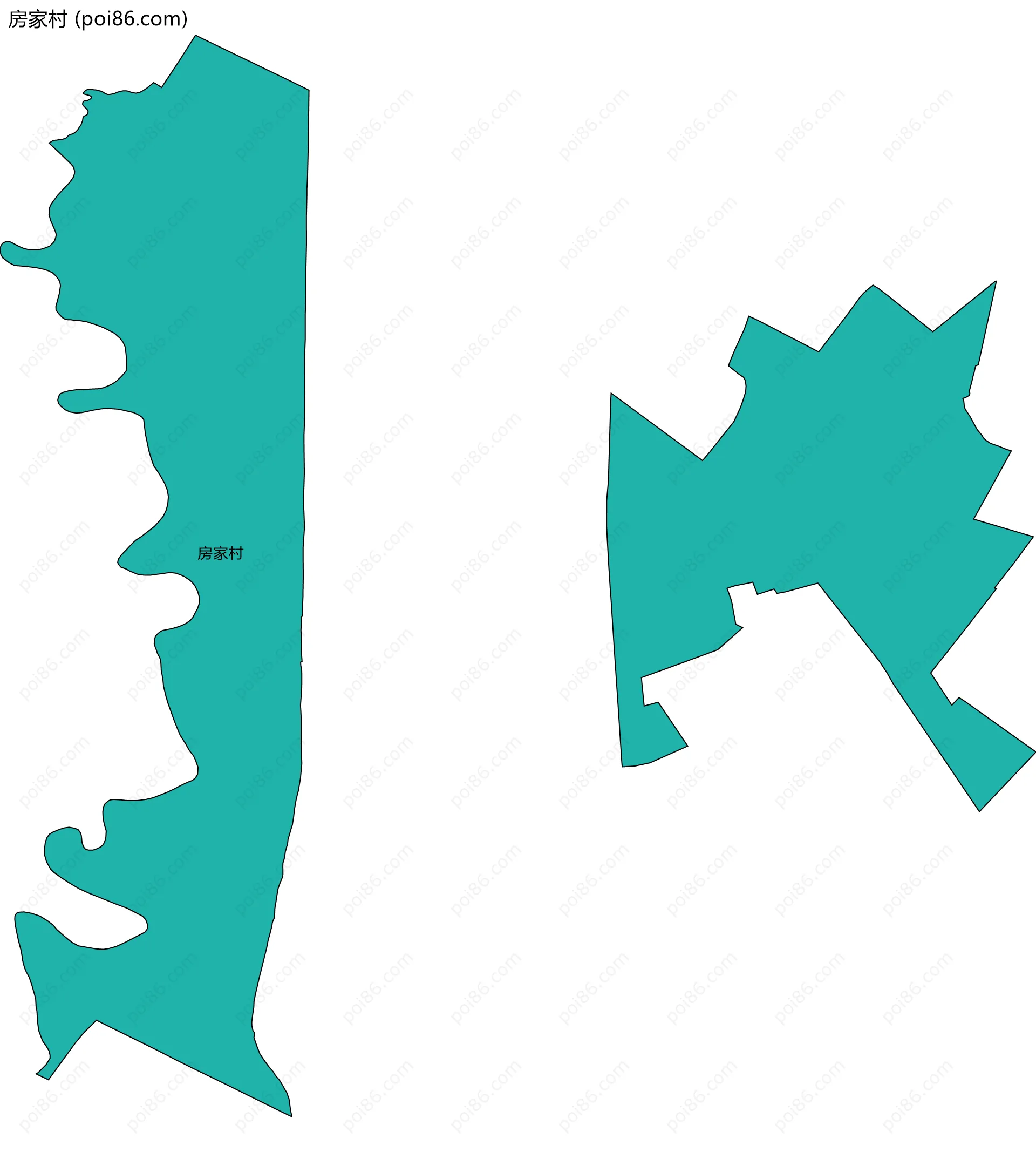 房家村边界地图