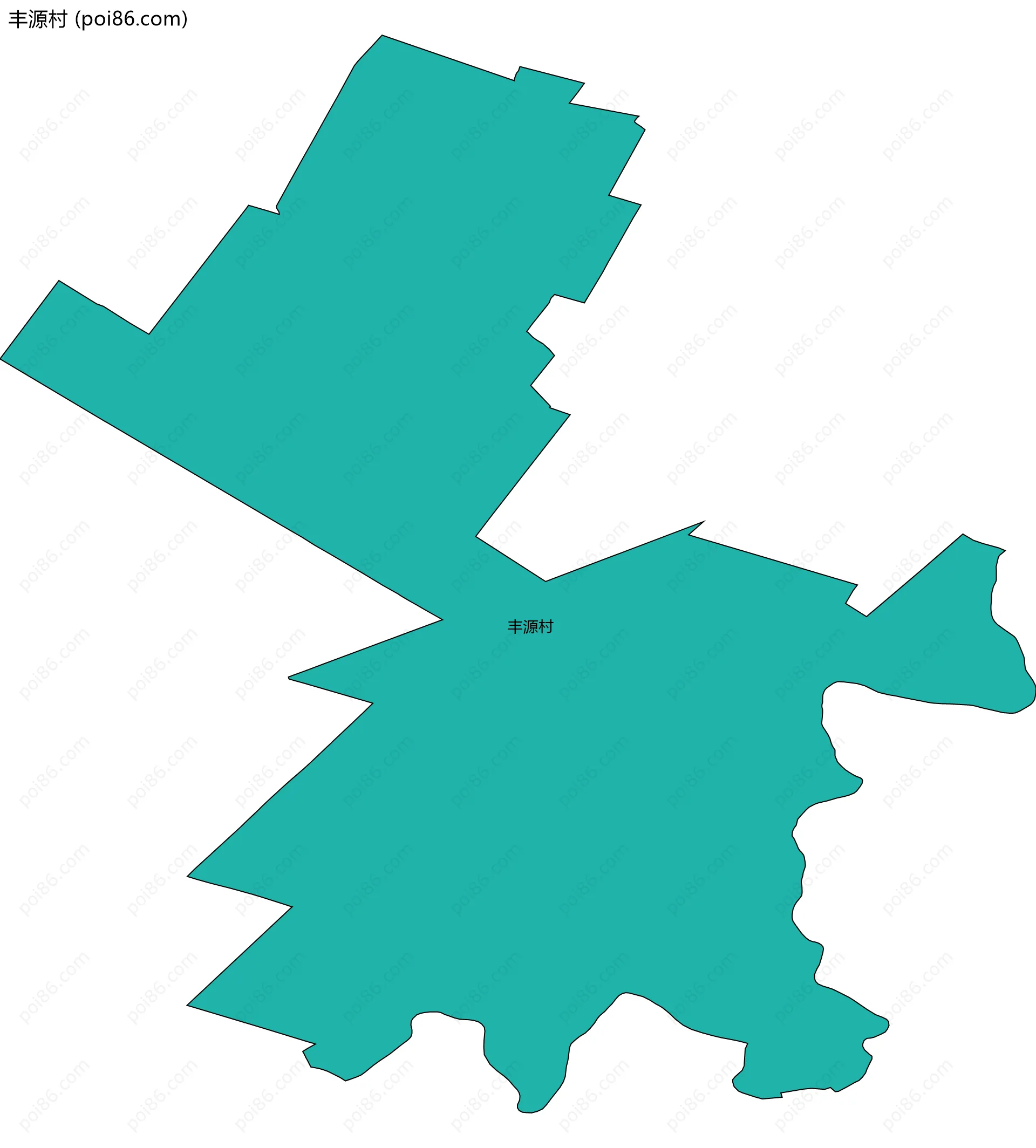 丰源村边界地图