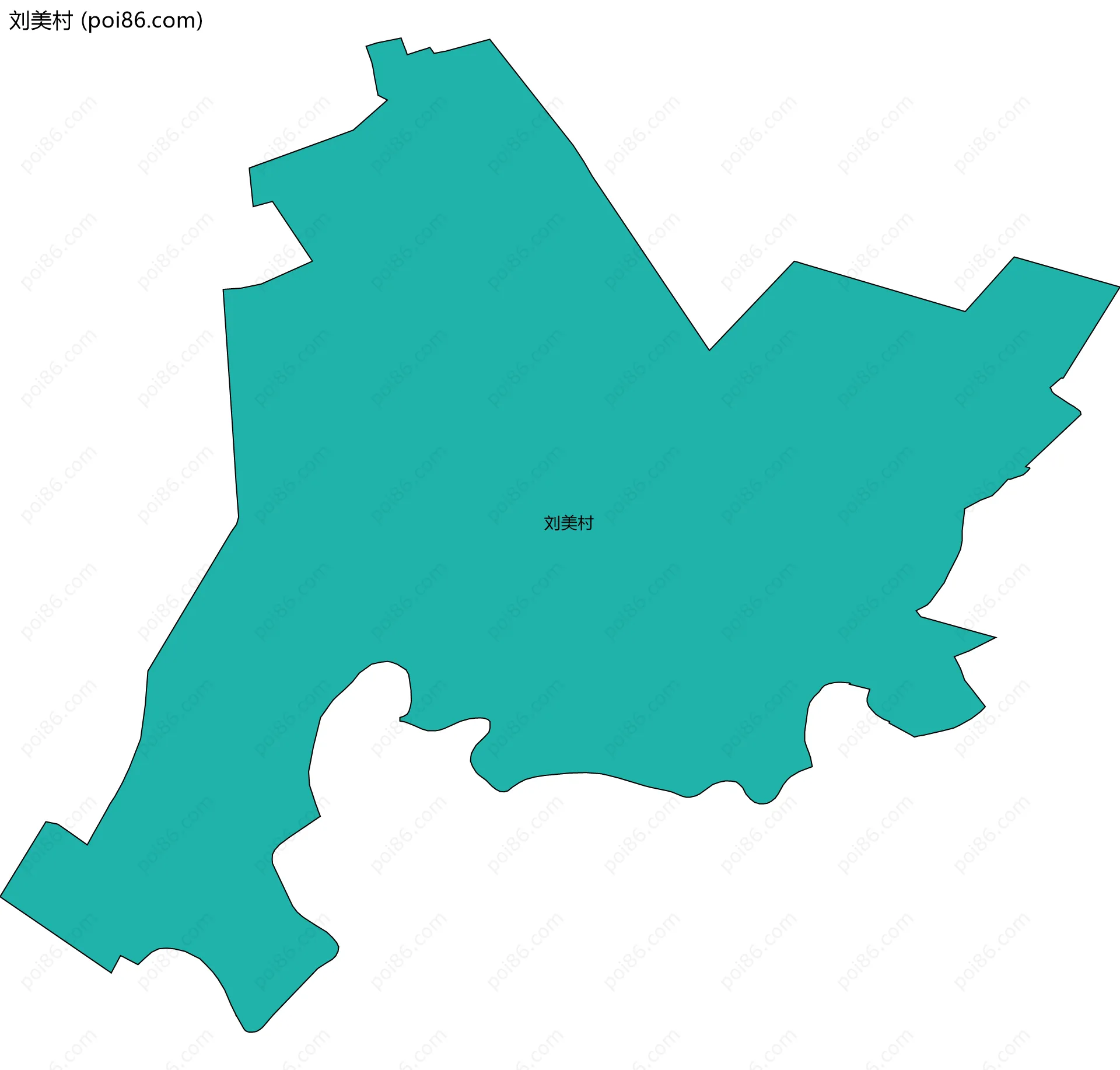 刘美村边界地图