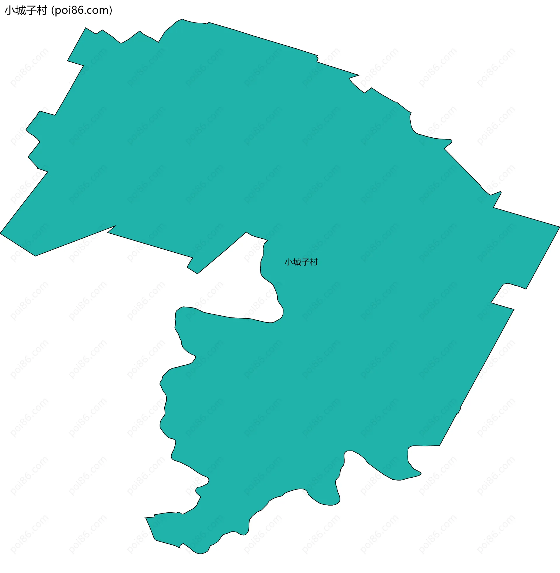 小城子村边界地图