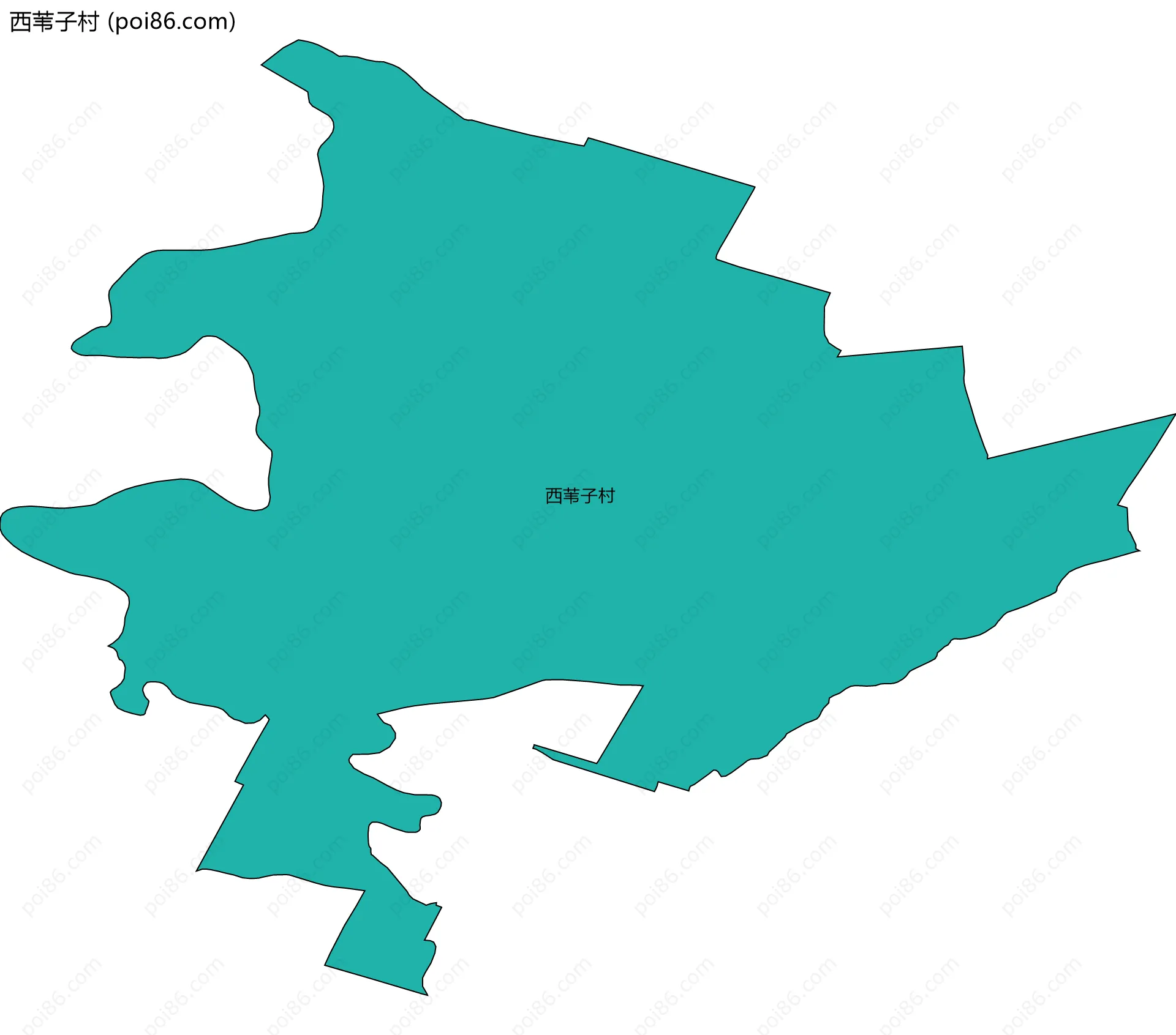 西苇子村边界地图