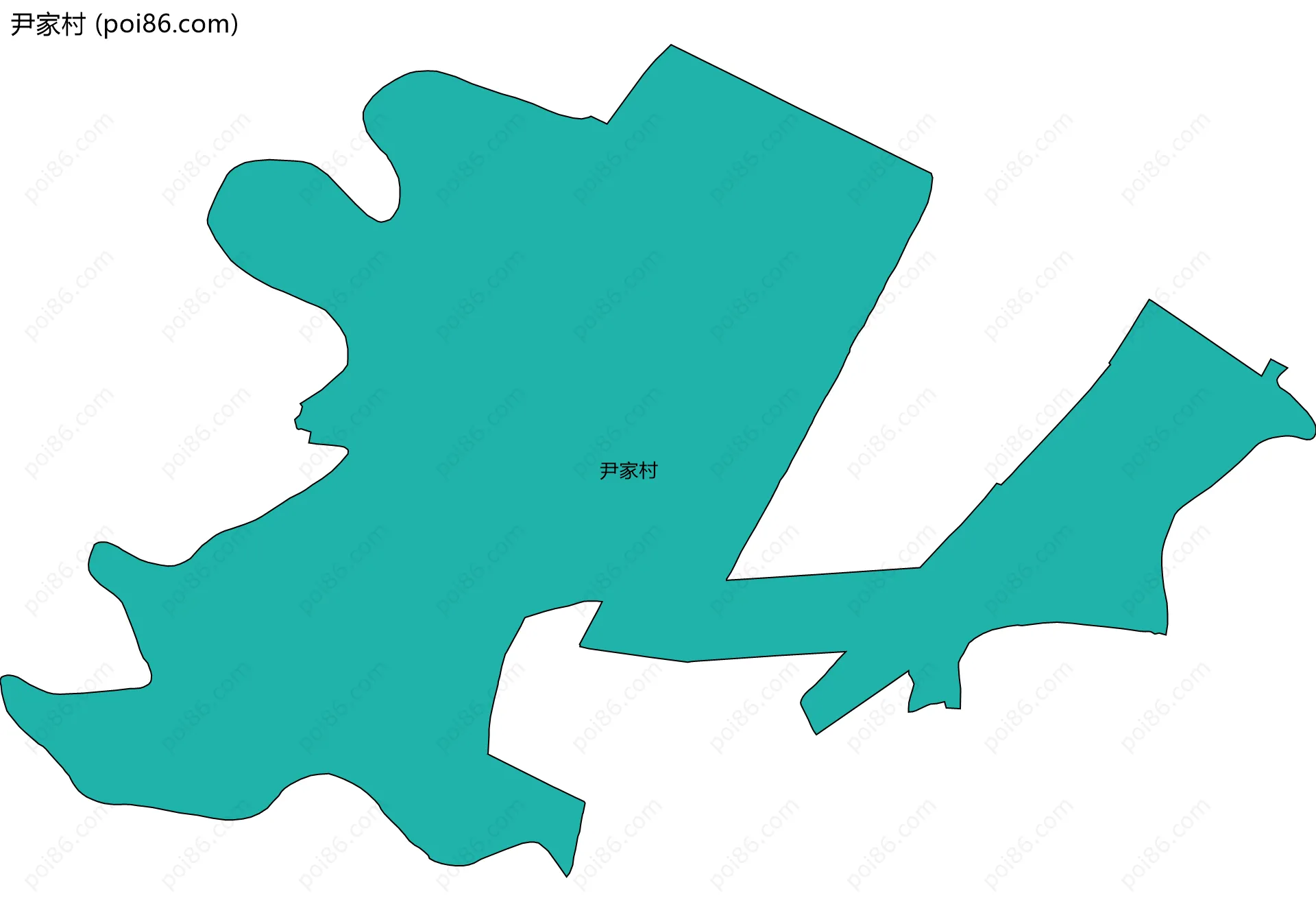 尹家村边界地图