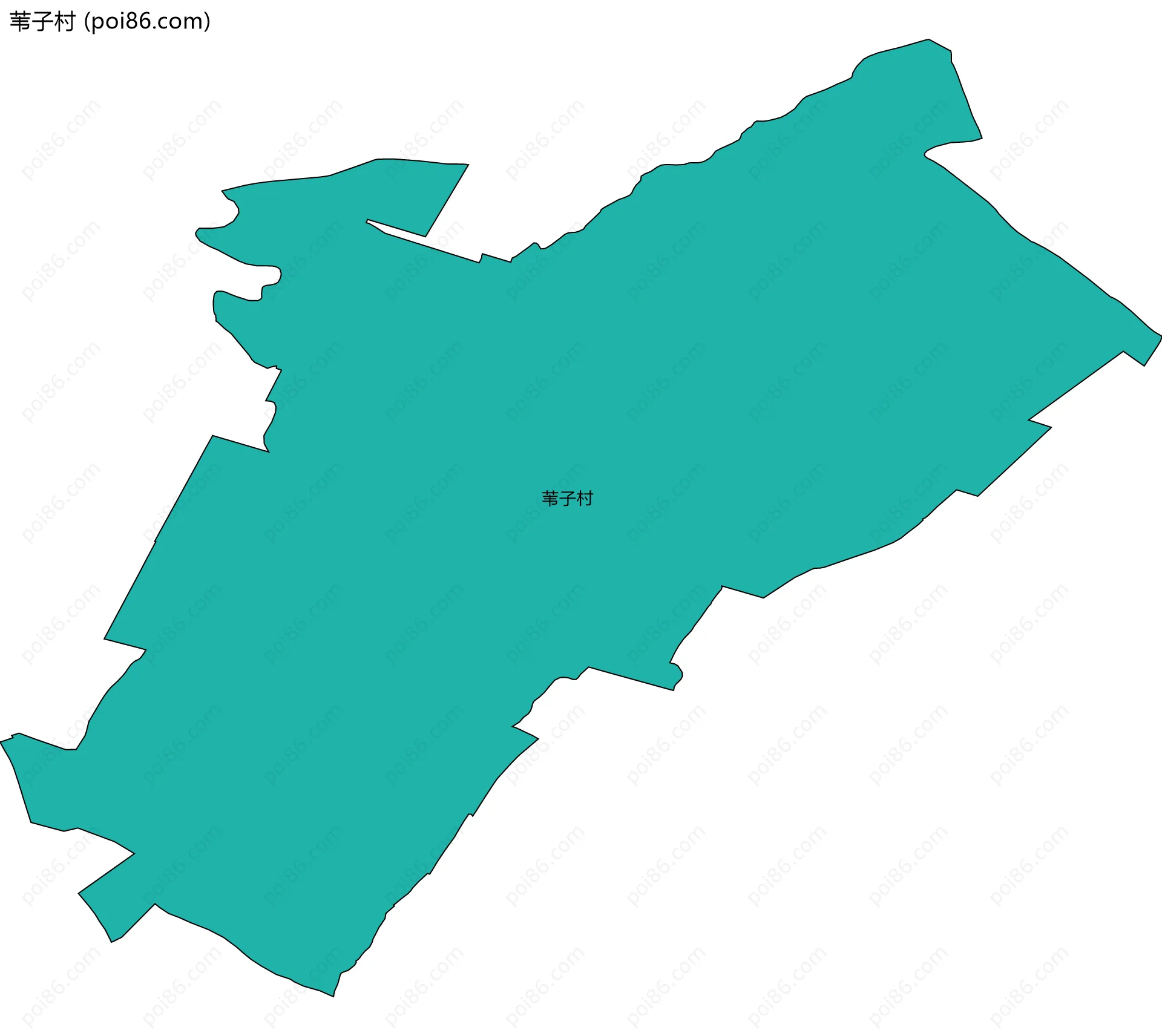 苇子村边界地图