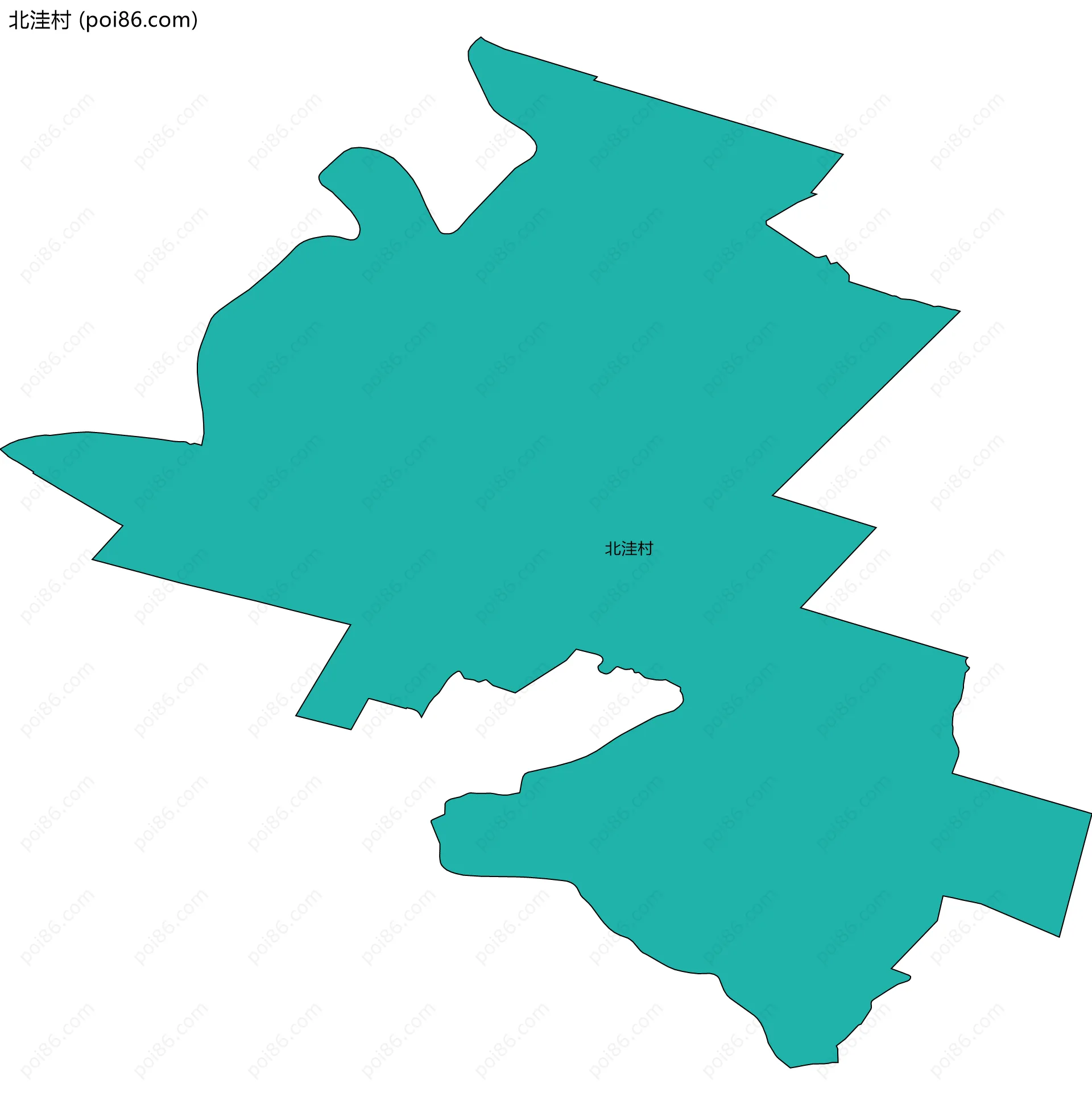 北洼村边界地图