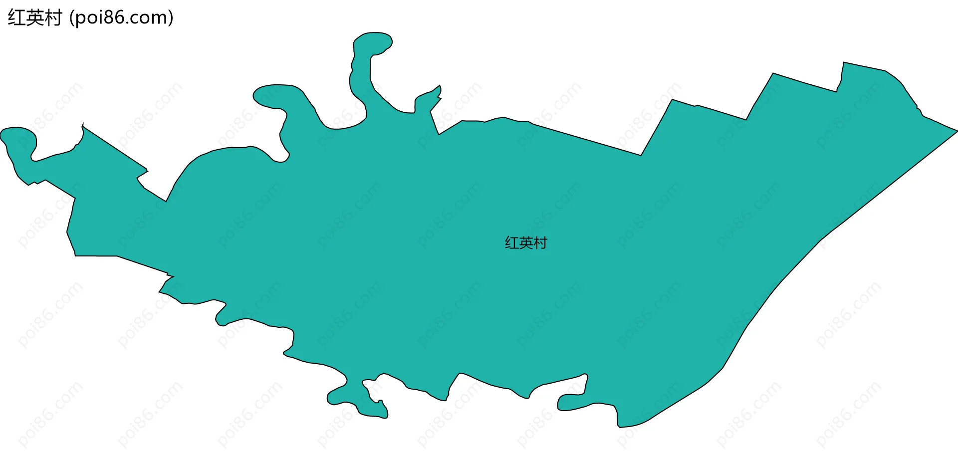 红英村边界地图