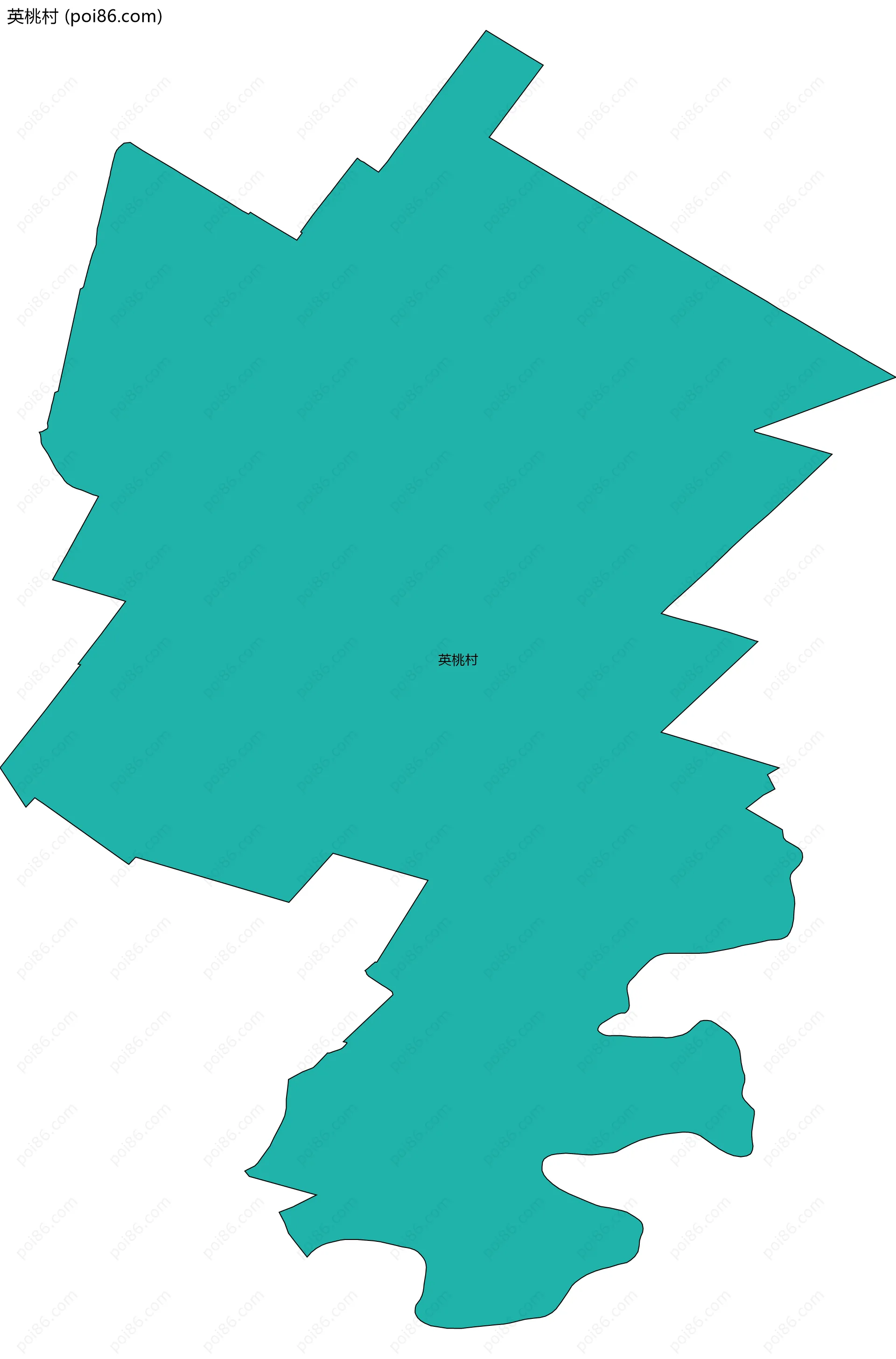 英桃村边界地图