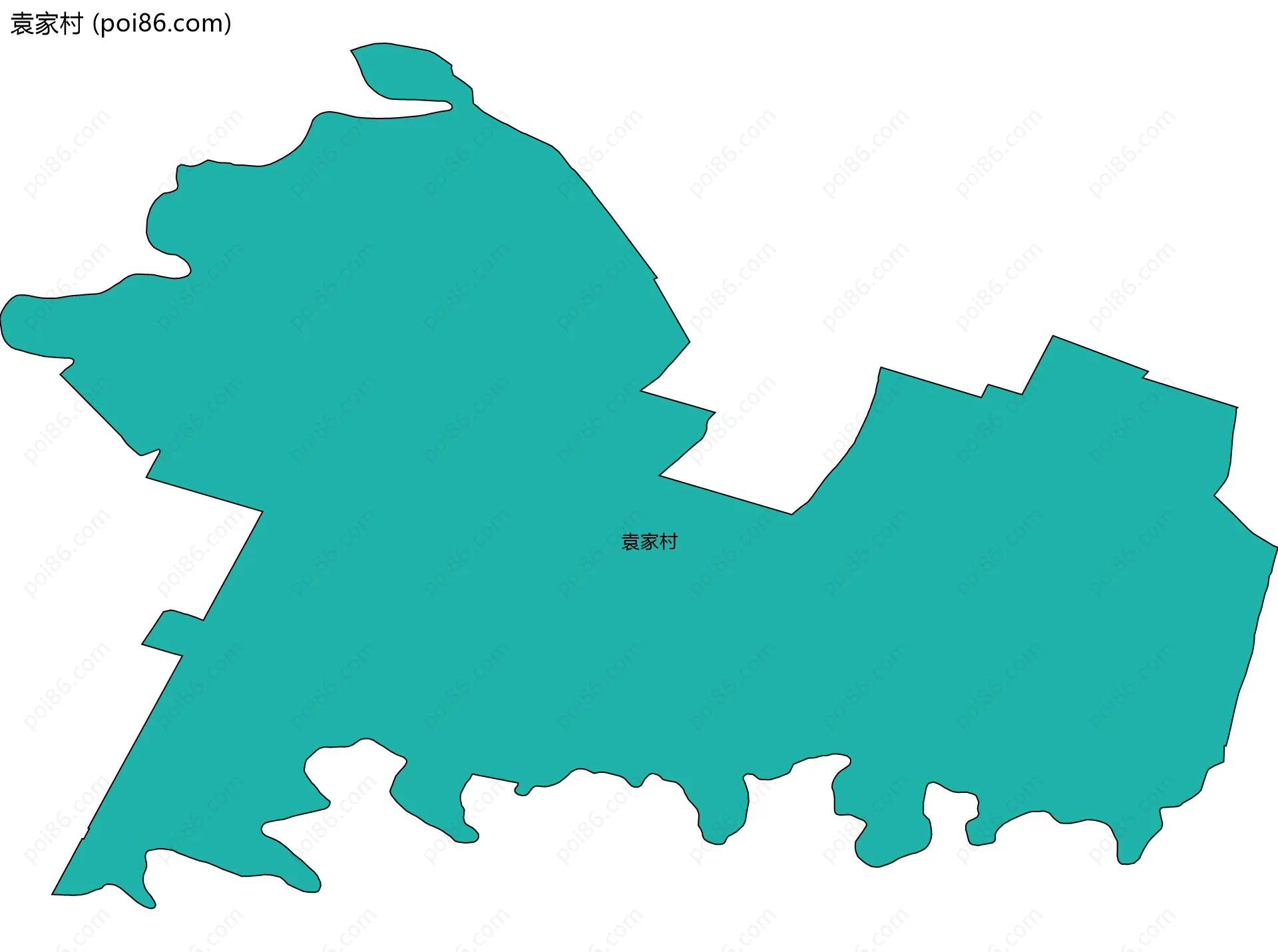 袁家村边界地图