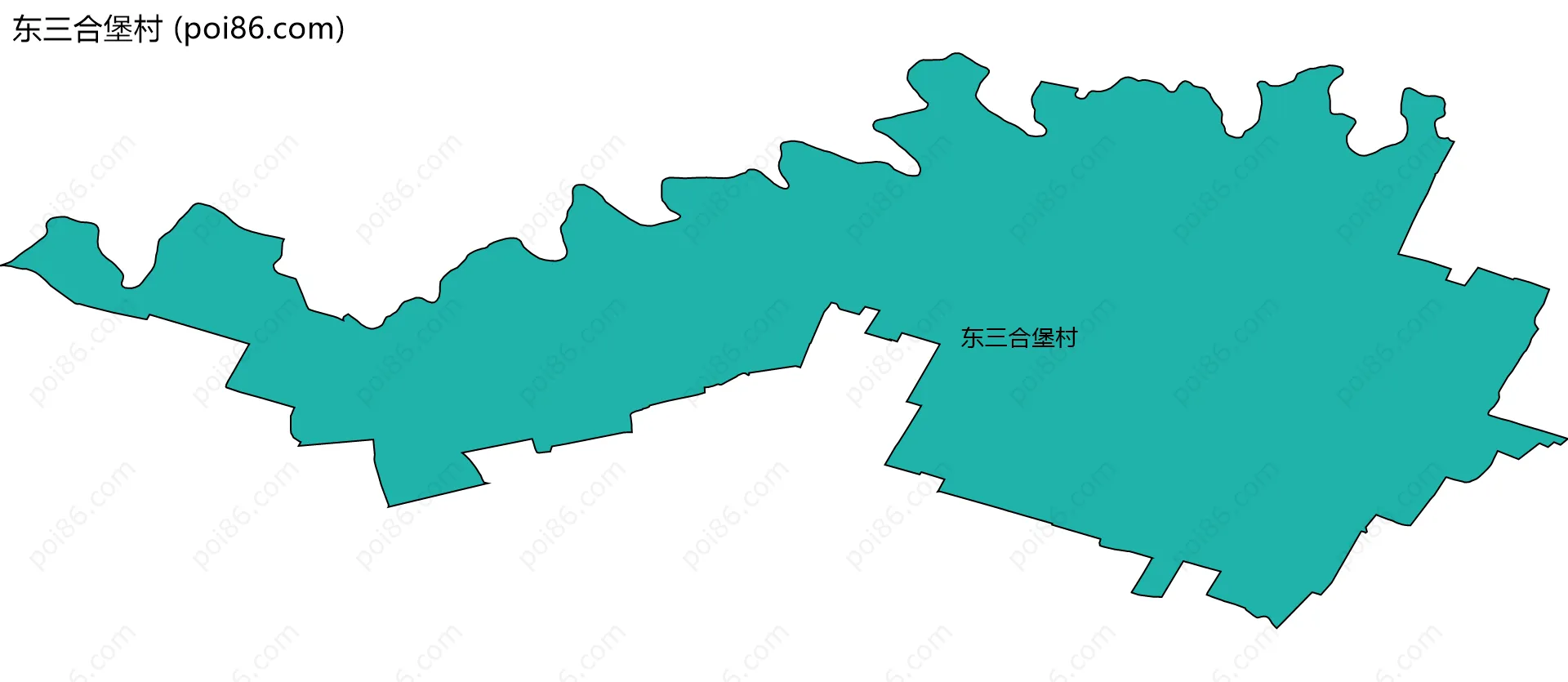 东三合堡村边界地图