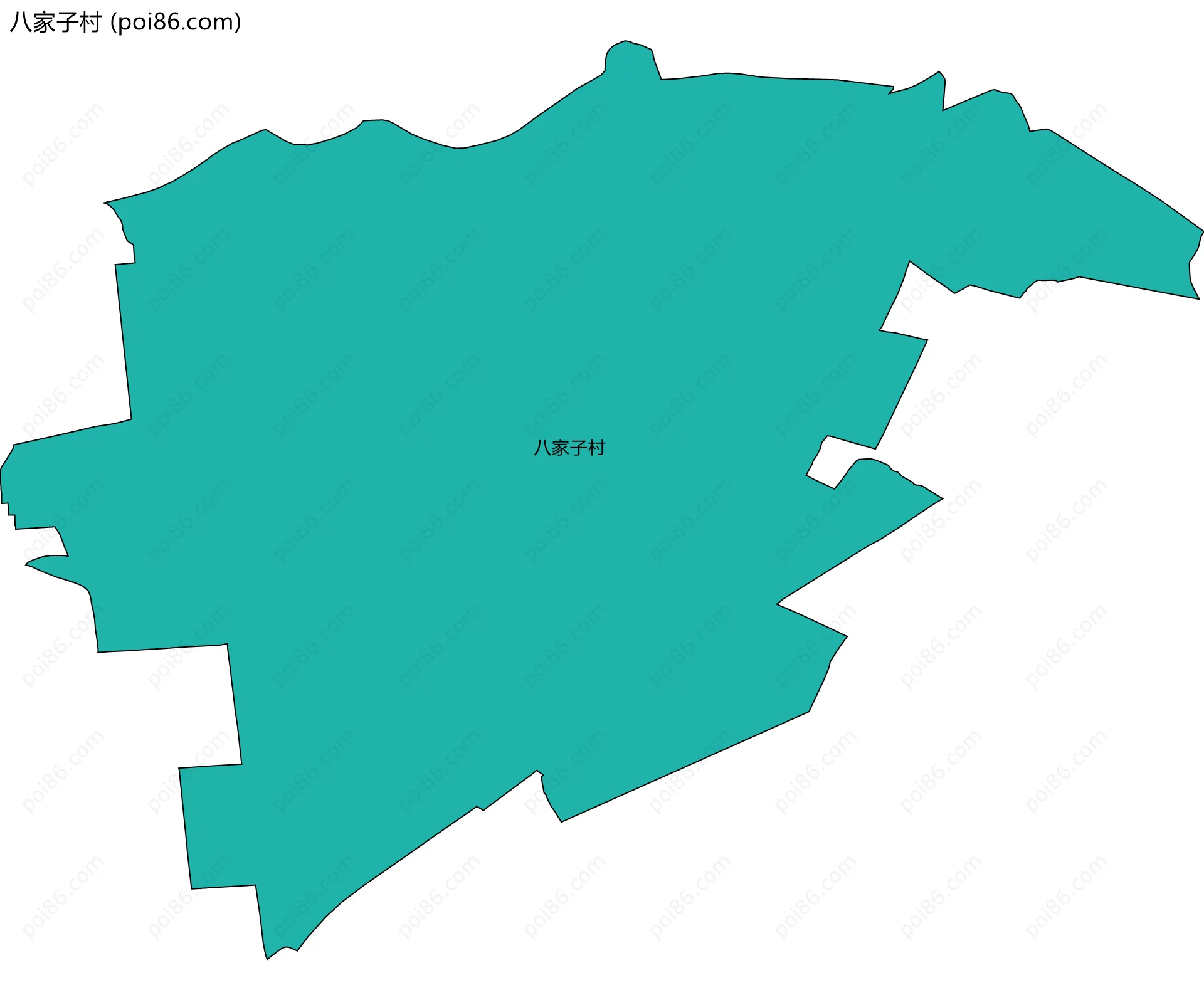 八家子村边界地图