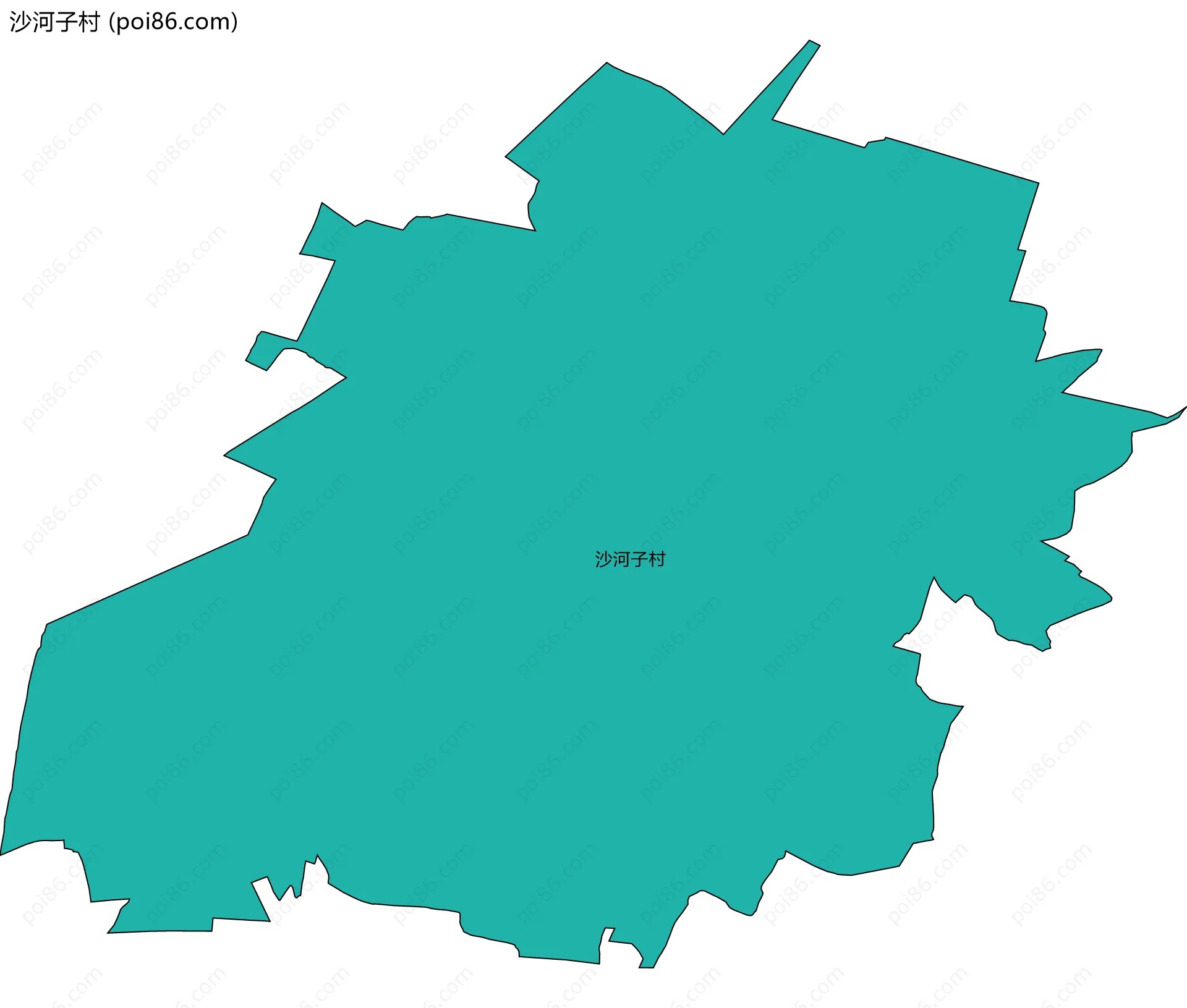 沙河子村边界地图