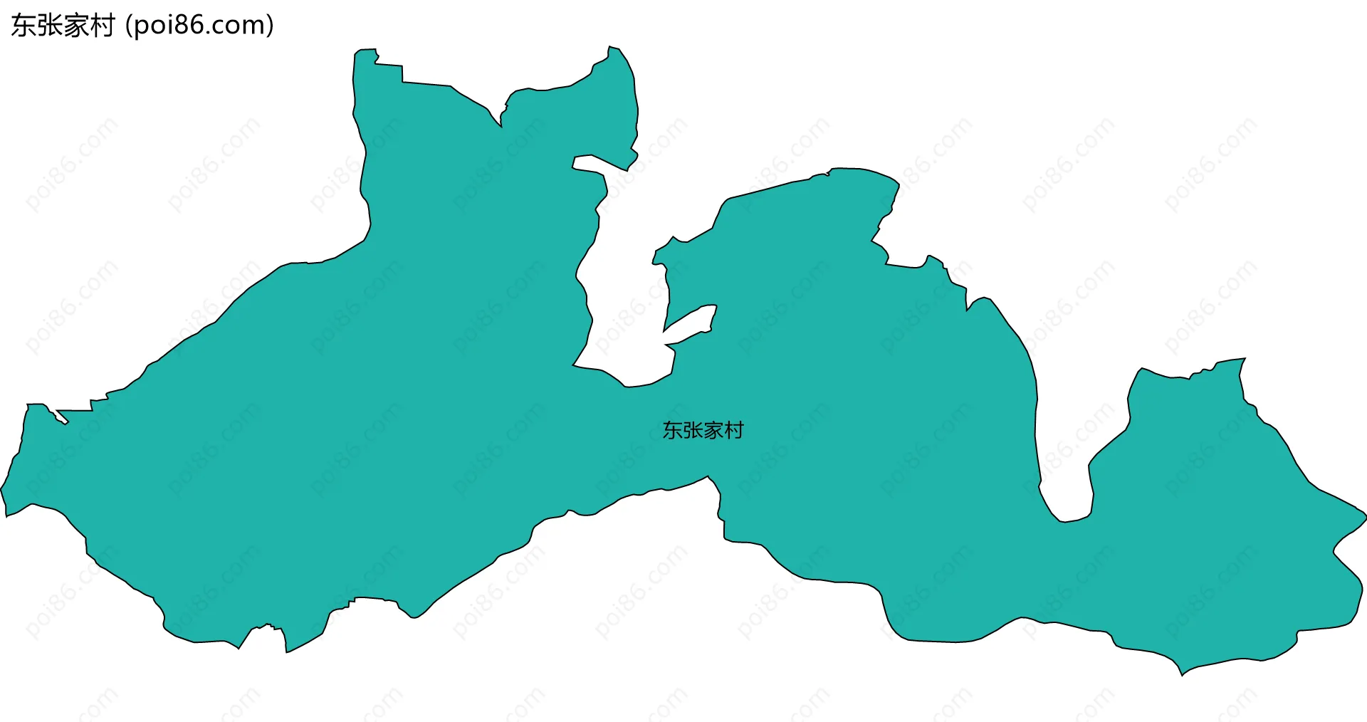 东张家村边界地图