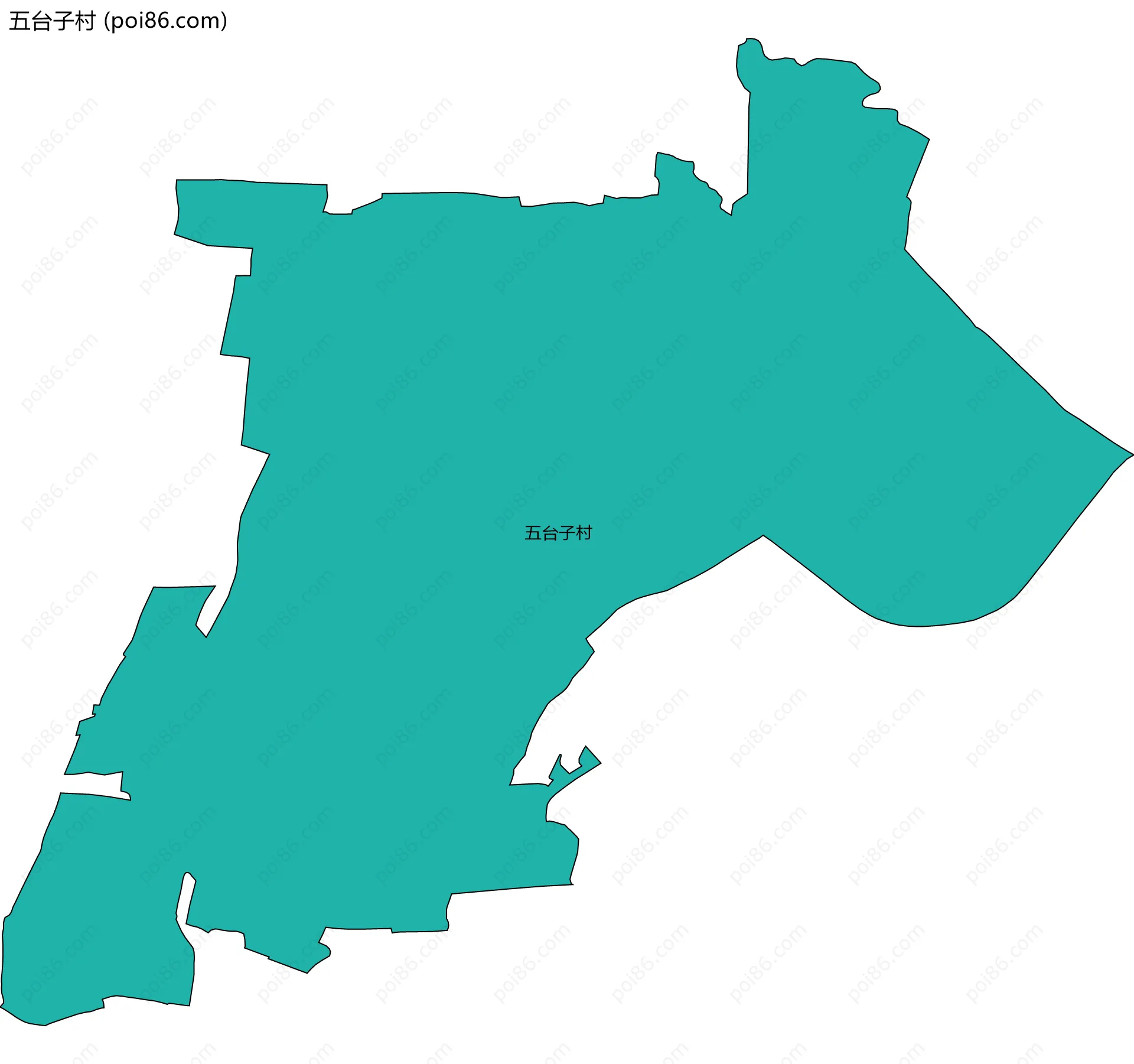 五台子村边界地图