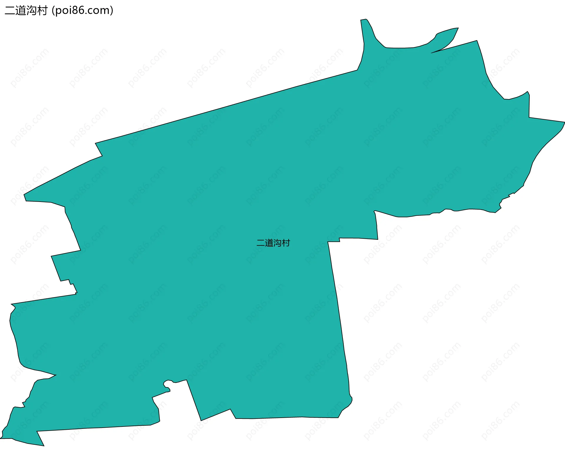 二道沟村边界地图