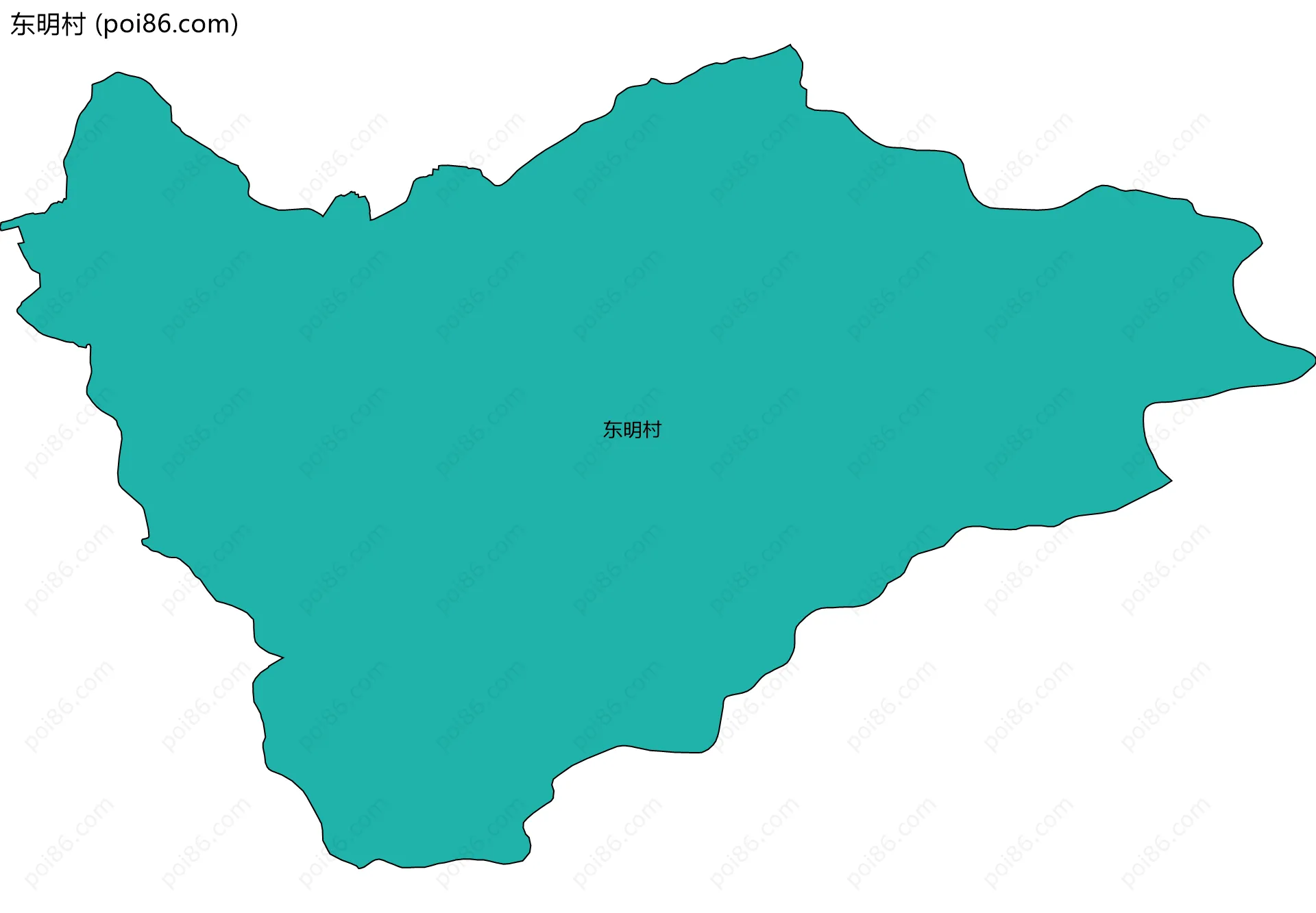 东明村边界地图