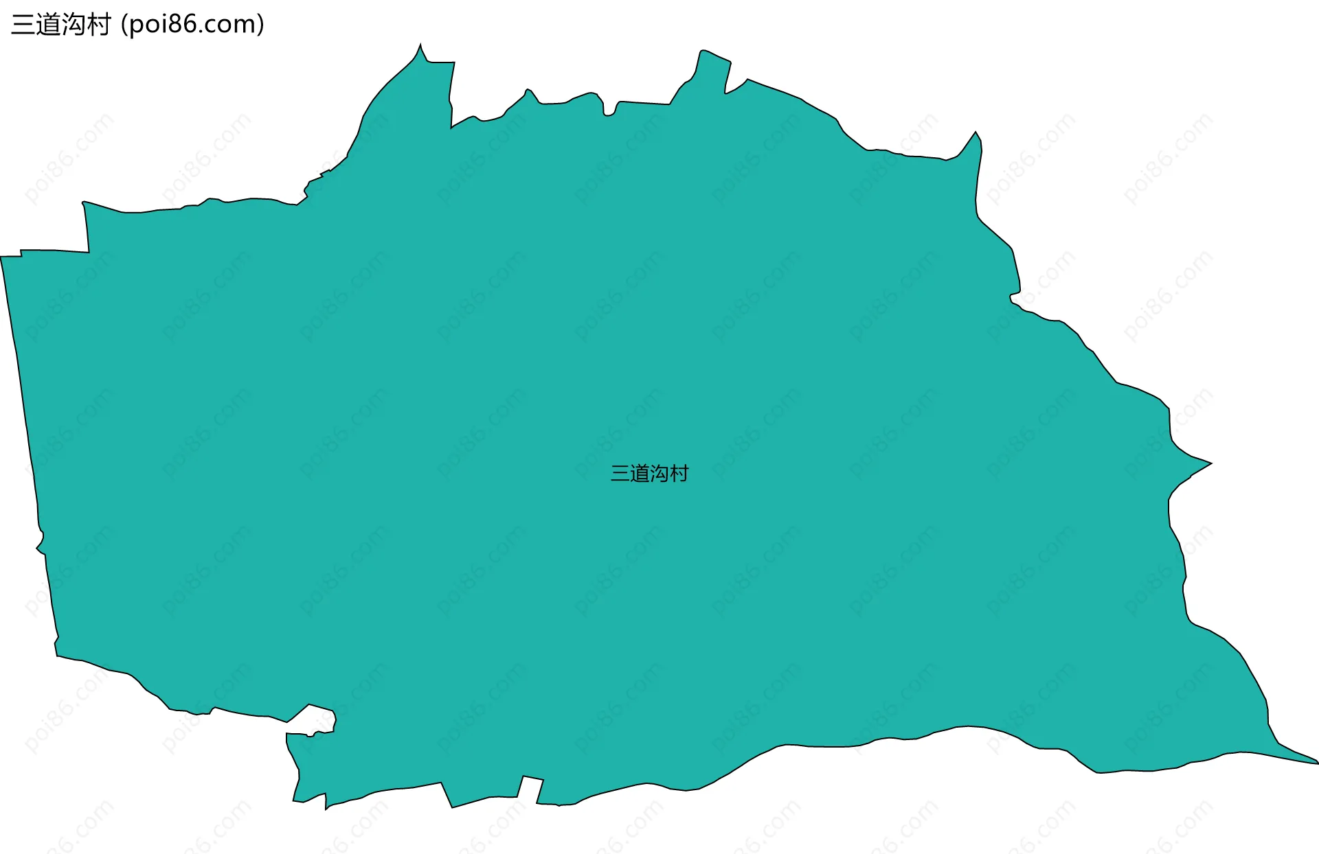 三道沟村边界地图