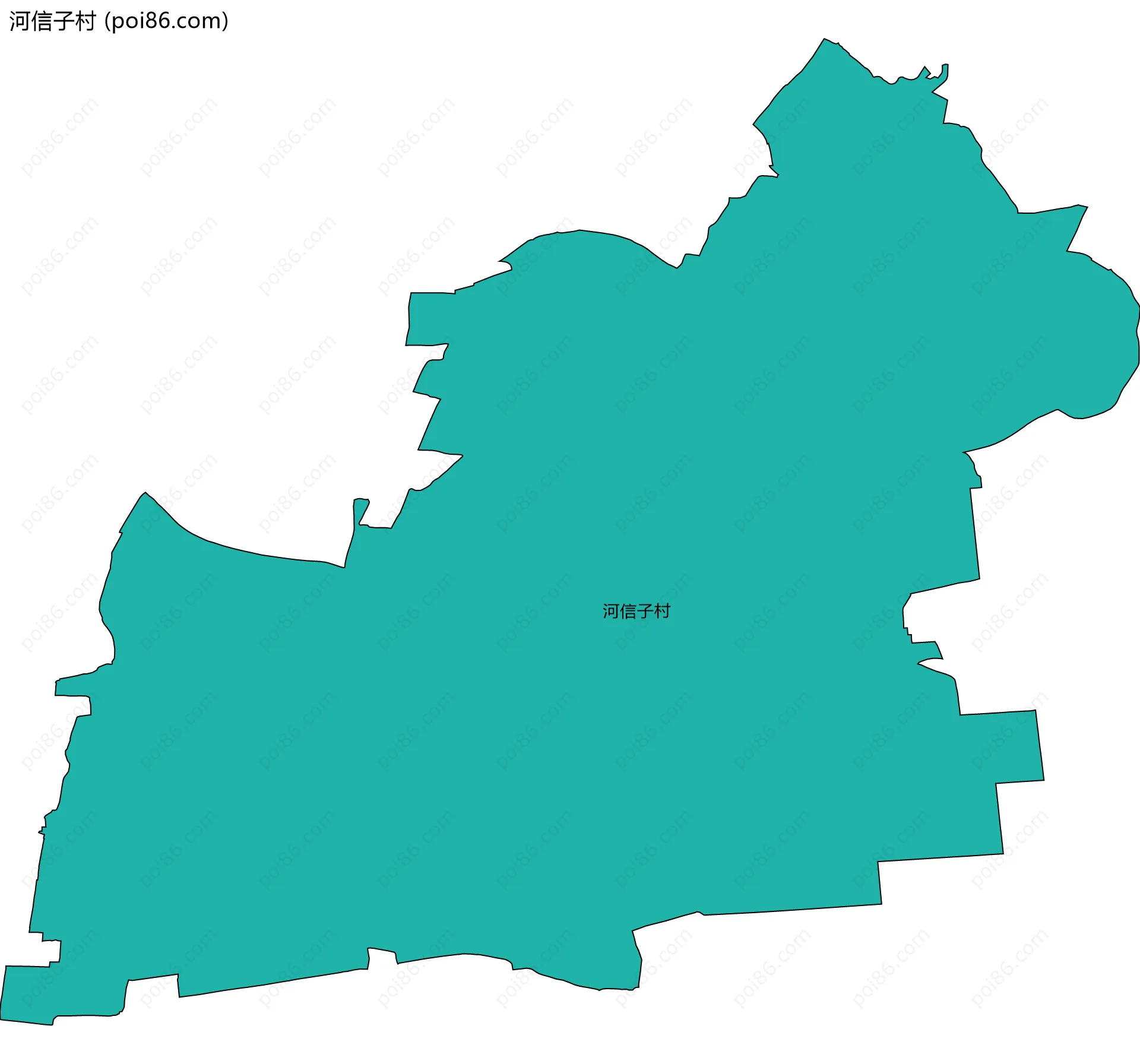 河信子村边界地图