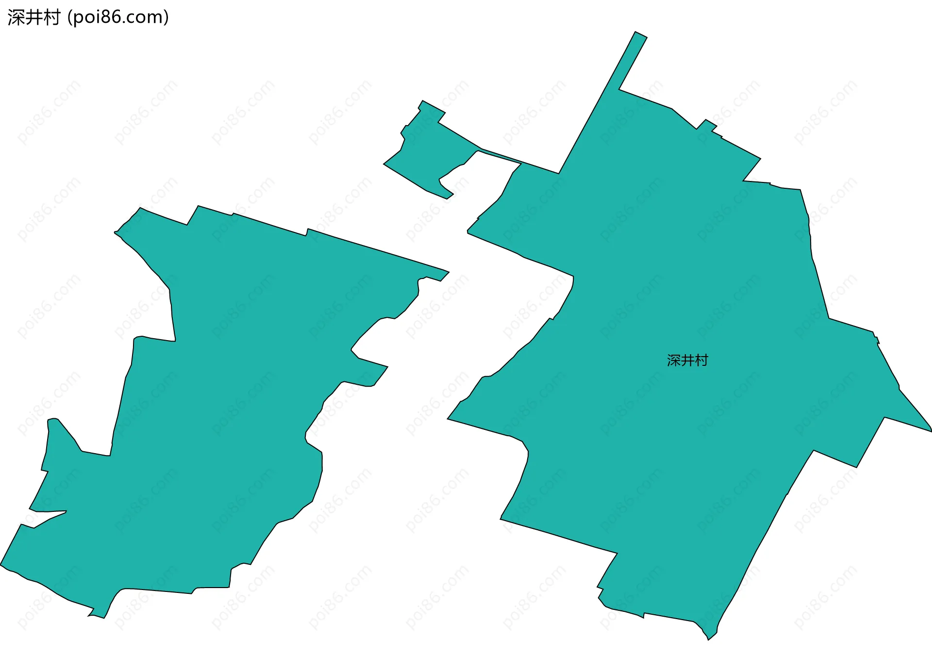 深井村边界地图
