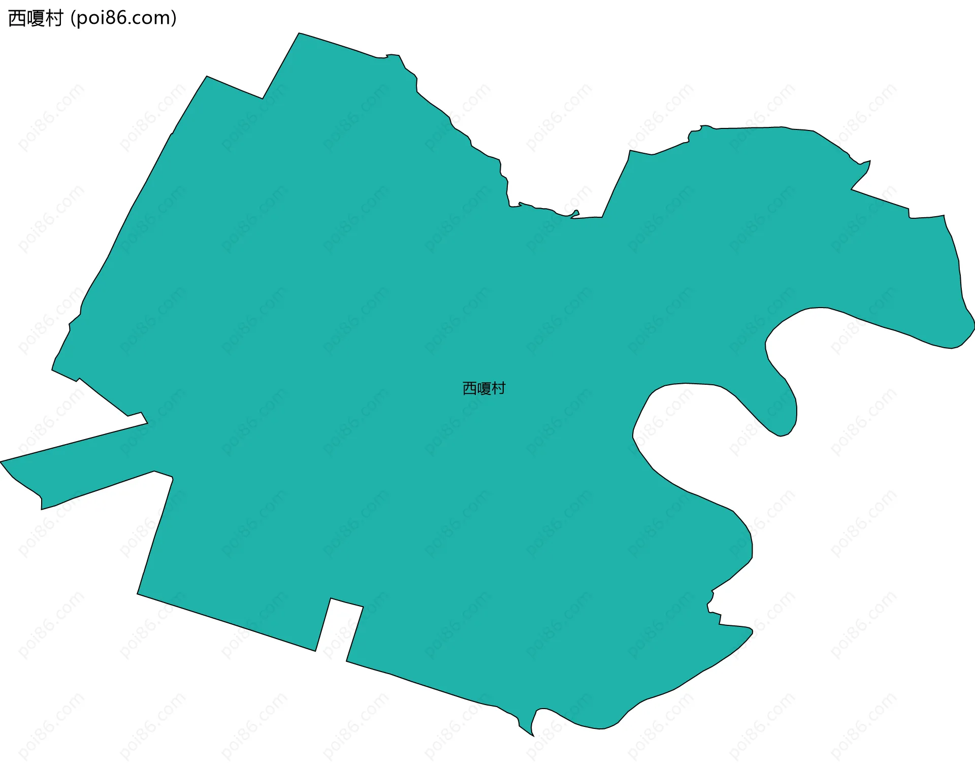 西嗄村边界地图