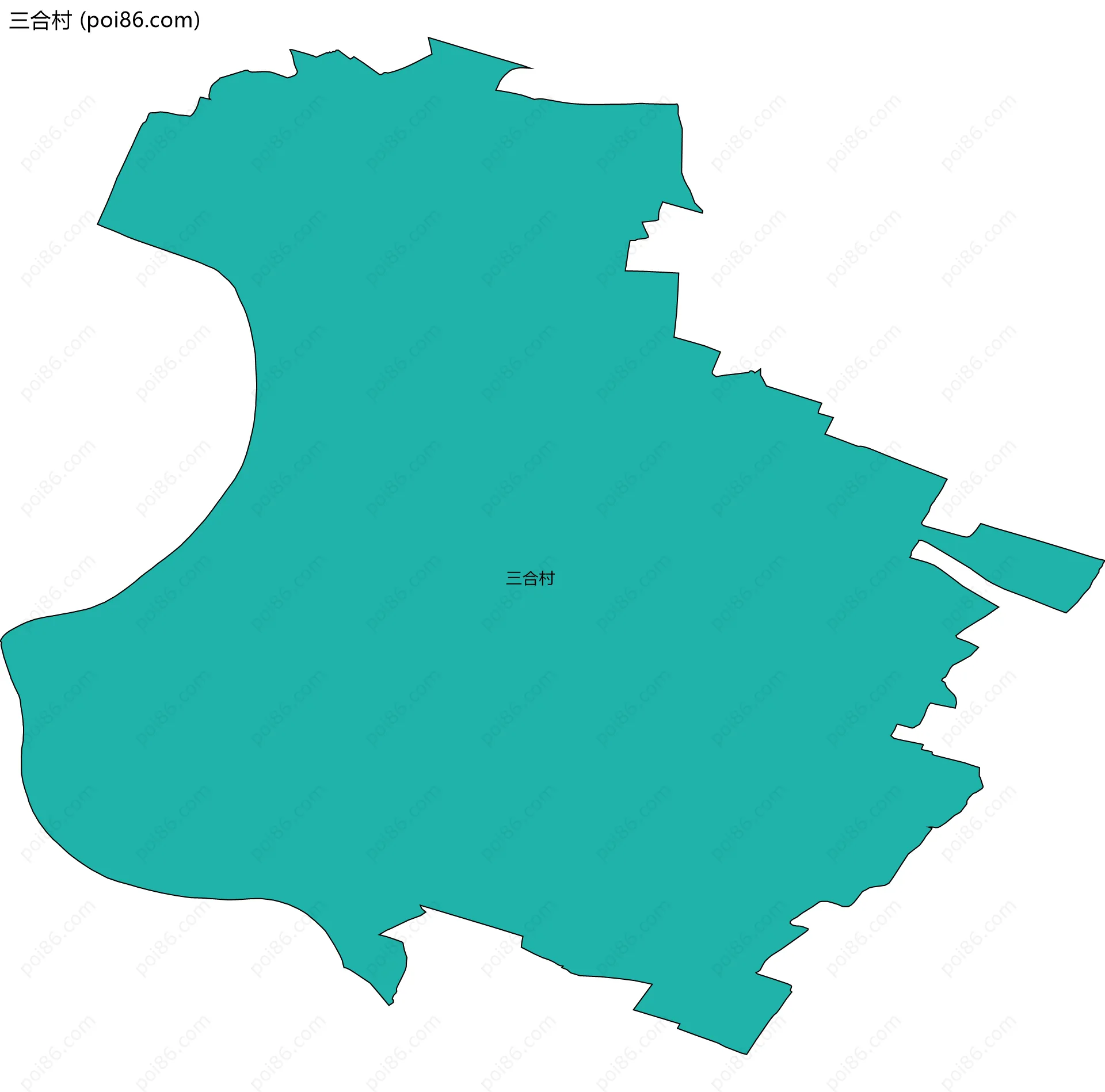 三合村边界地图