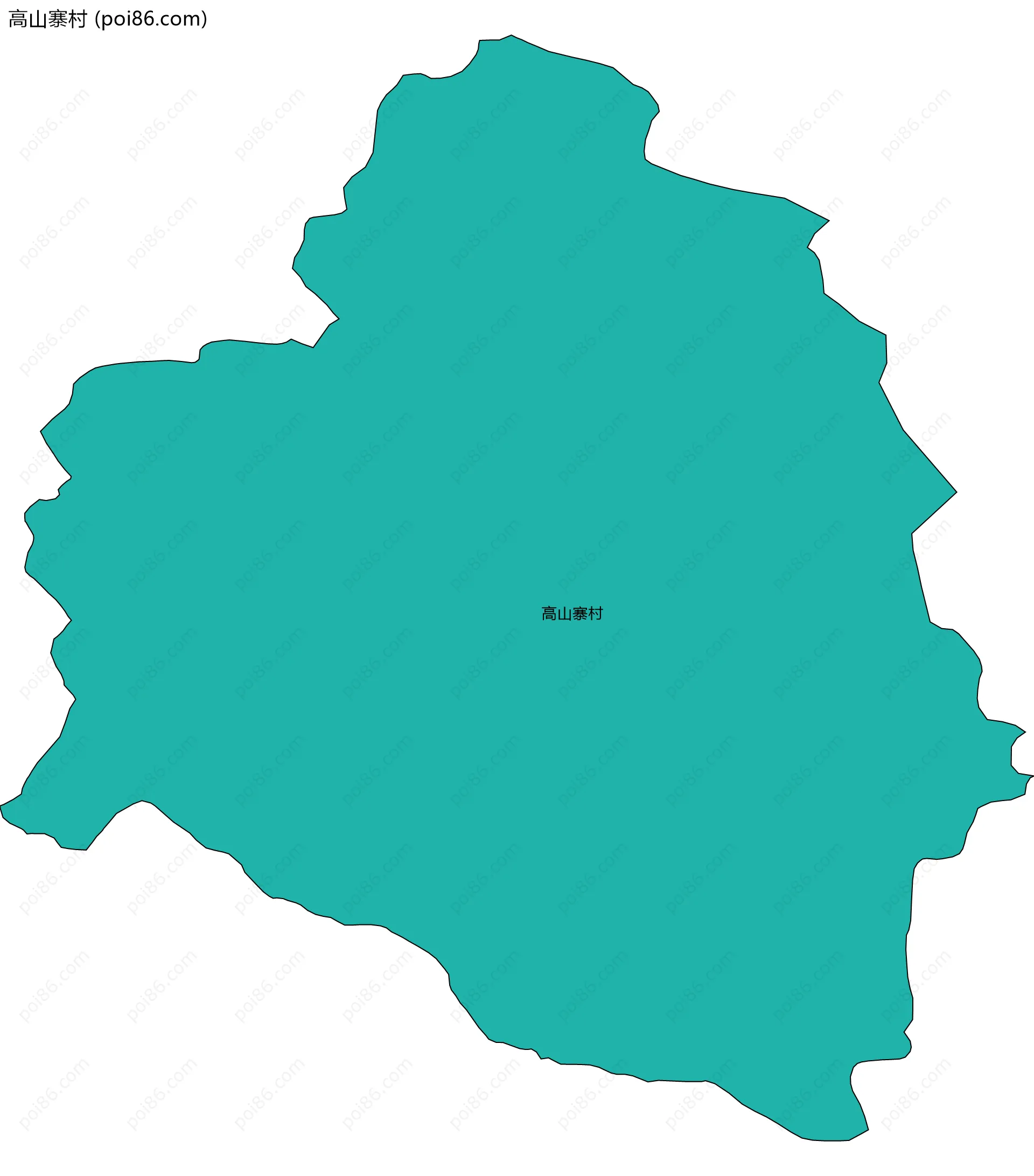 高山寨村边界地图