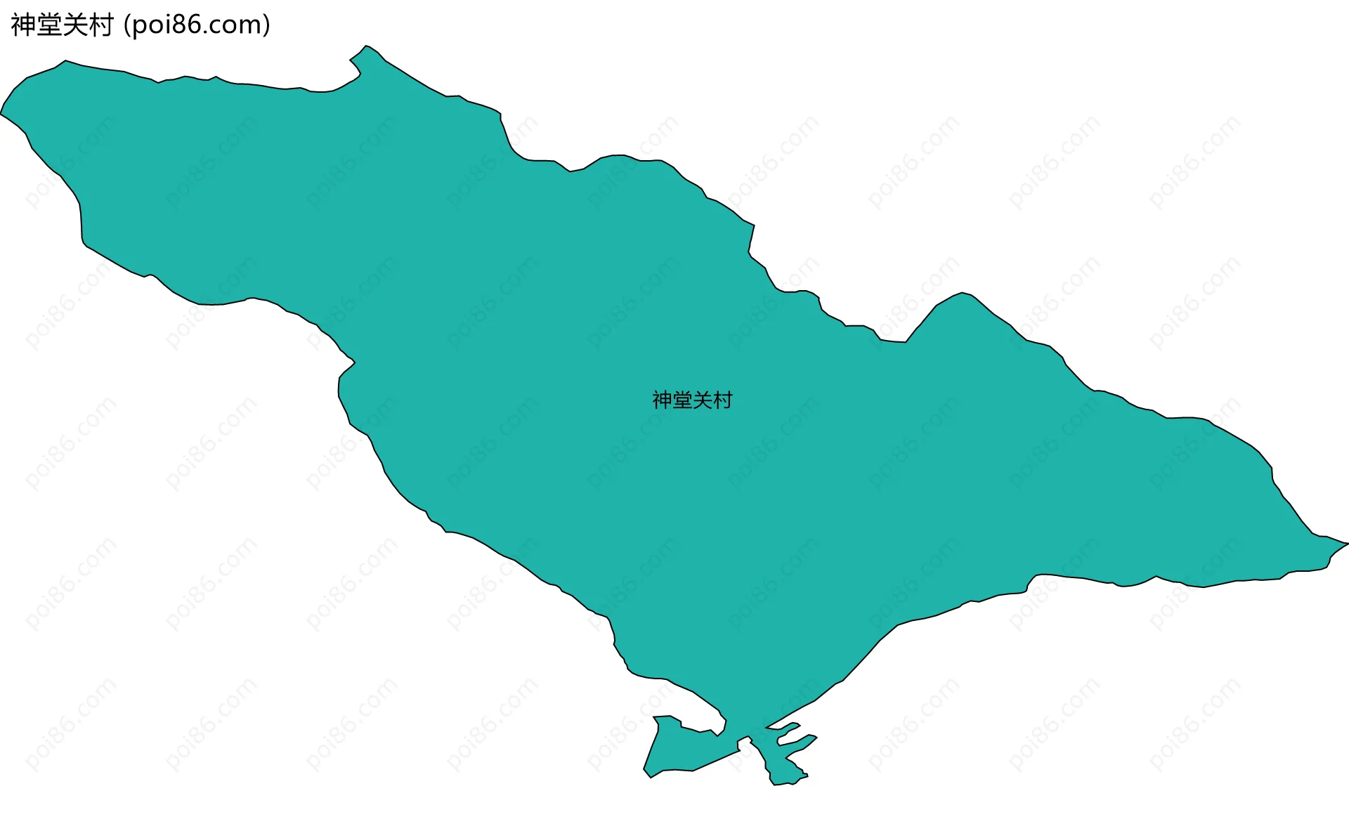 神堂关村边界地图