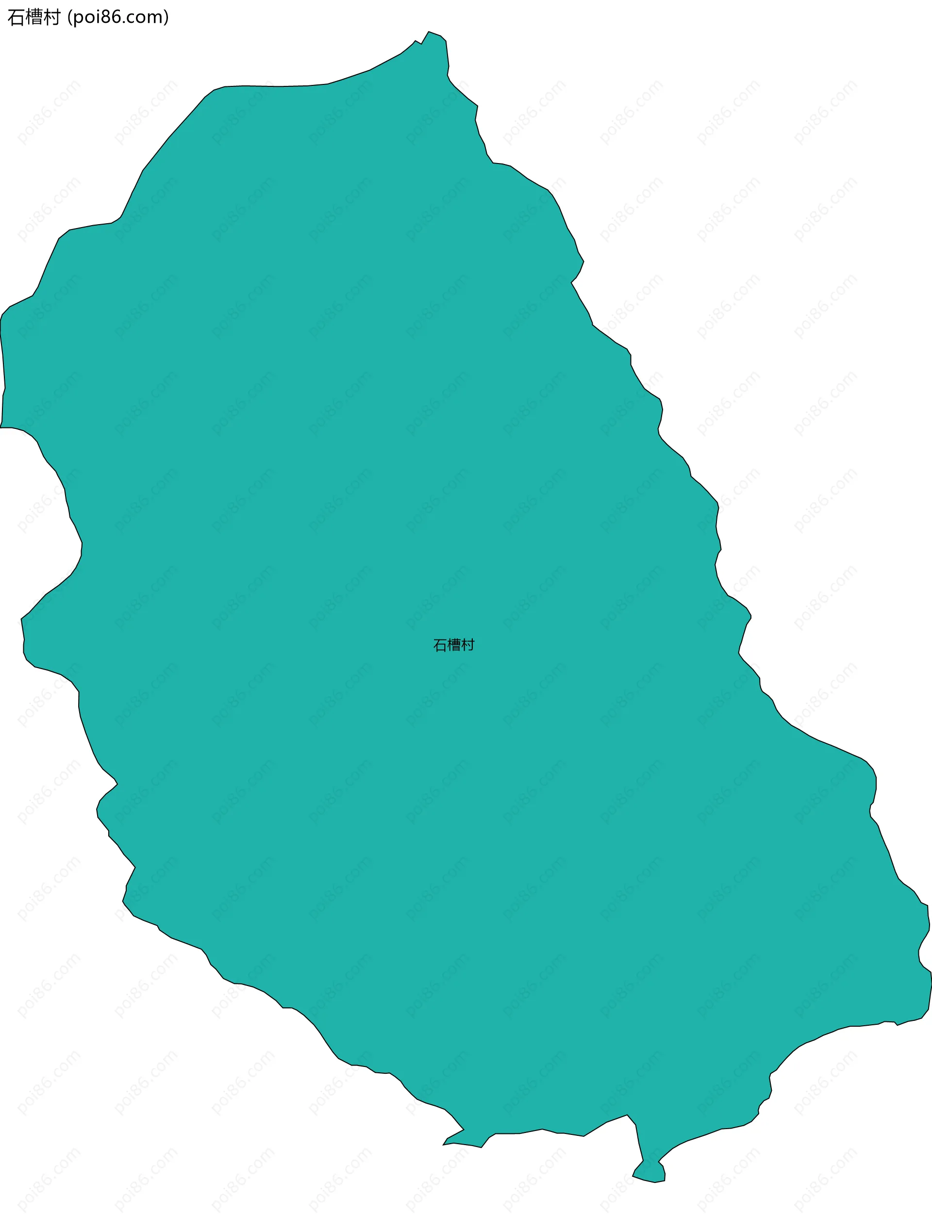 石槽村边界地图