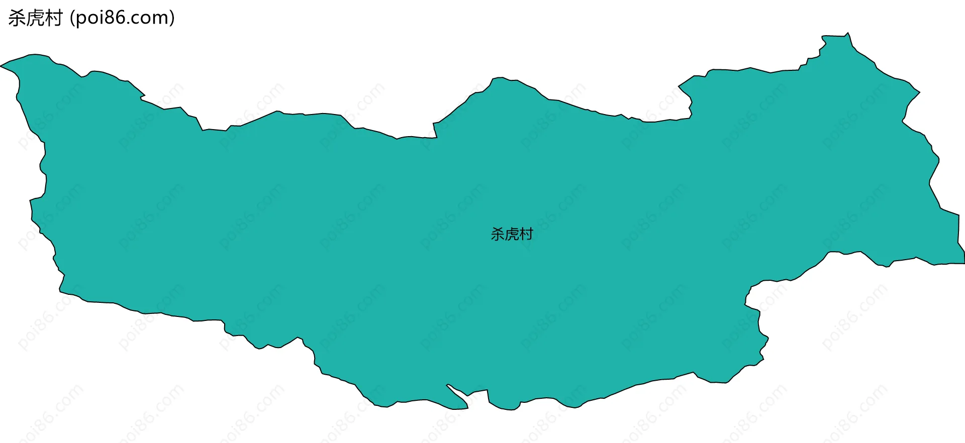 杀虎村边界地图