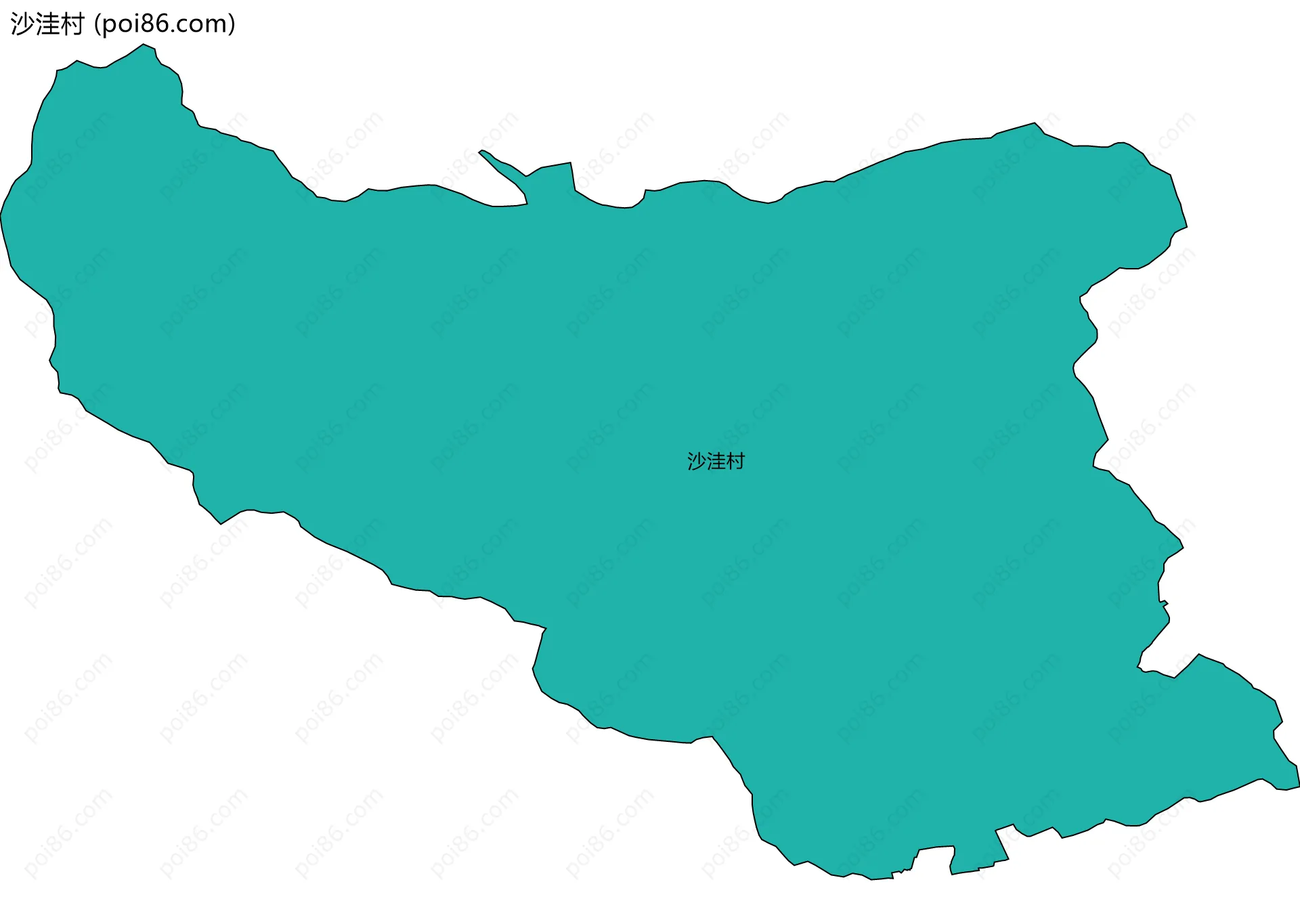 沙洼村边界地图