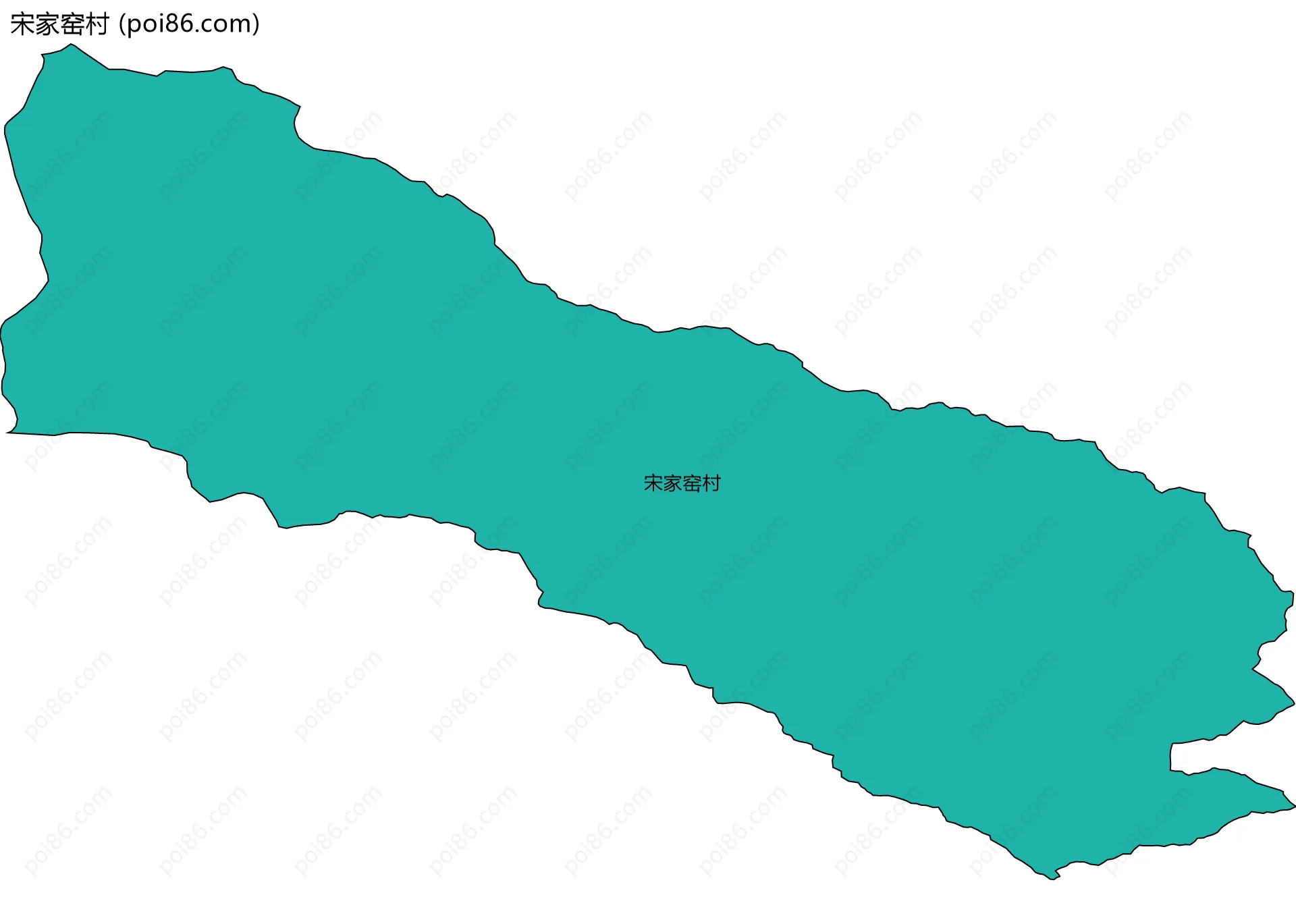 宋家窑村边界地图