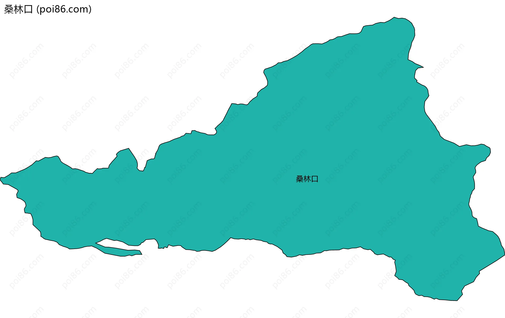 桑林口边界地图