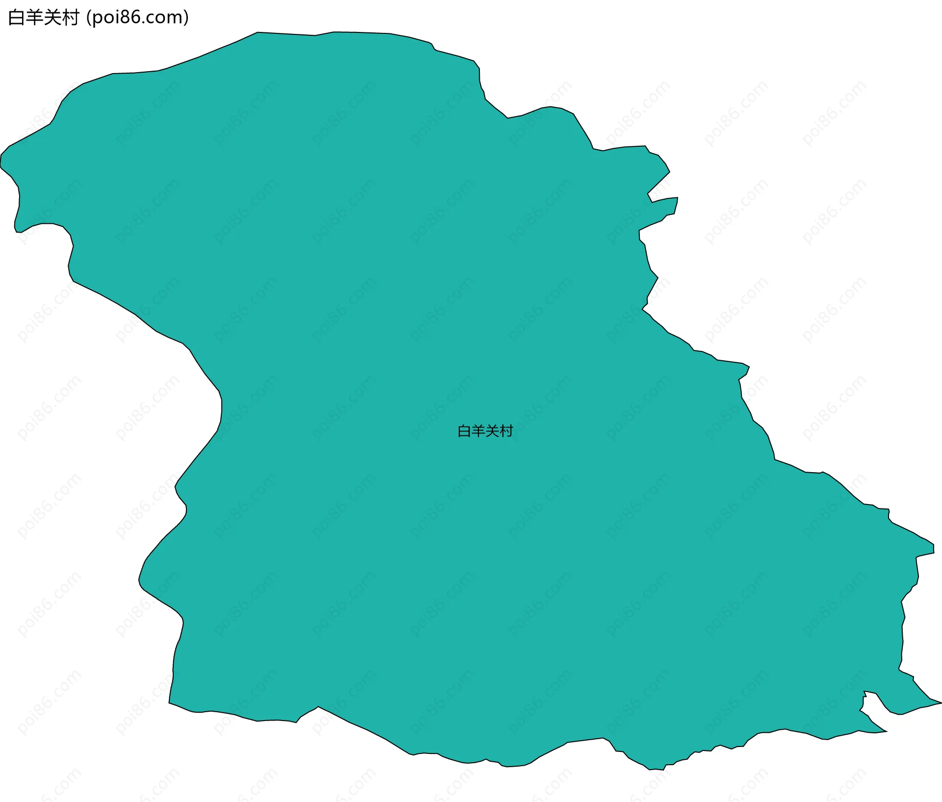 白羊关村边界地图