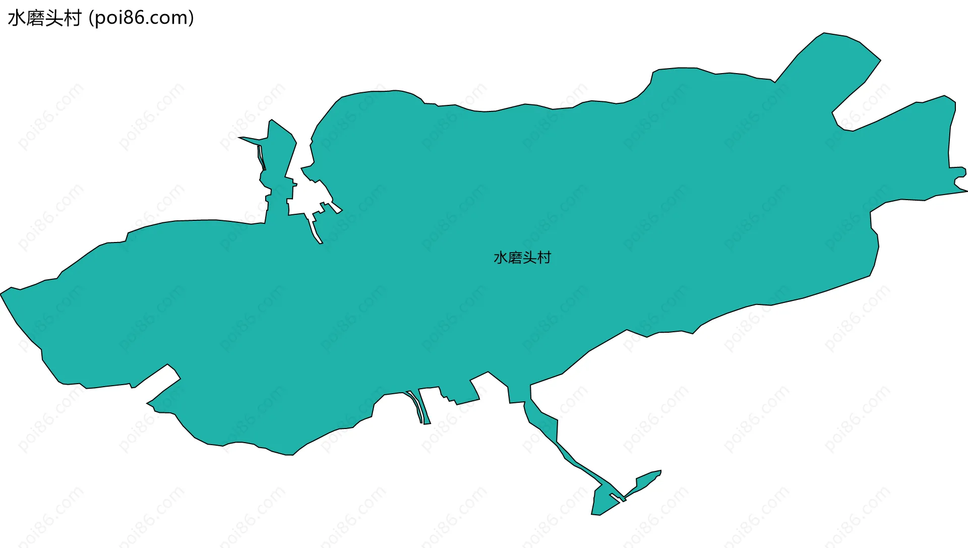 水磨头村边界地图