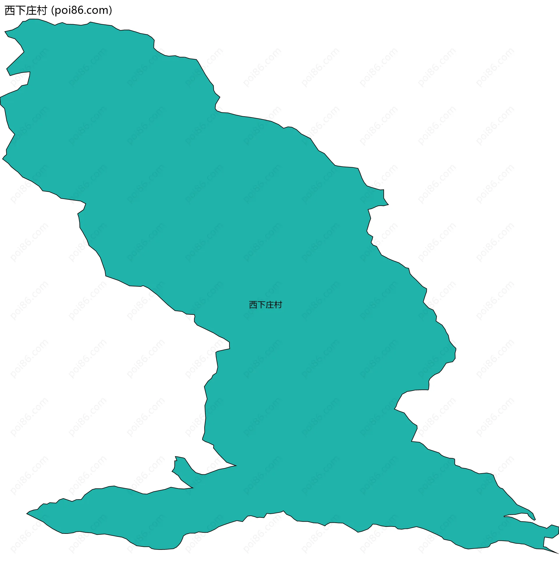 西下庄村边界地图