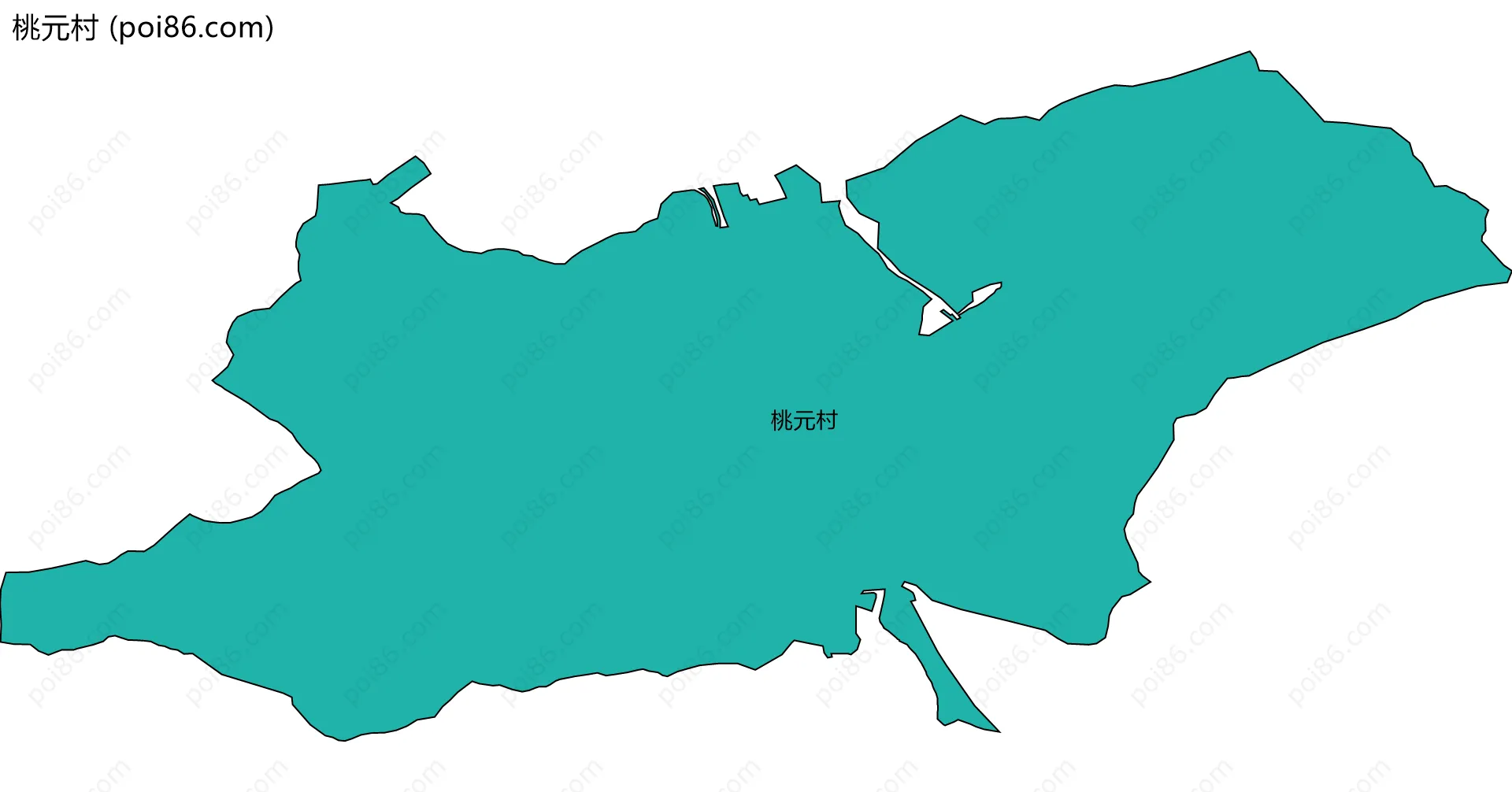 桃元村边界地图