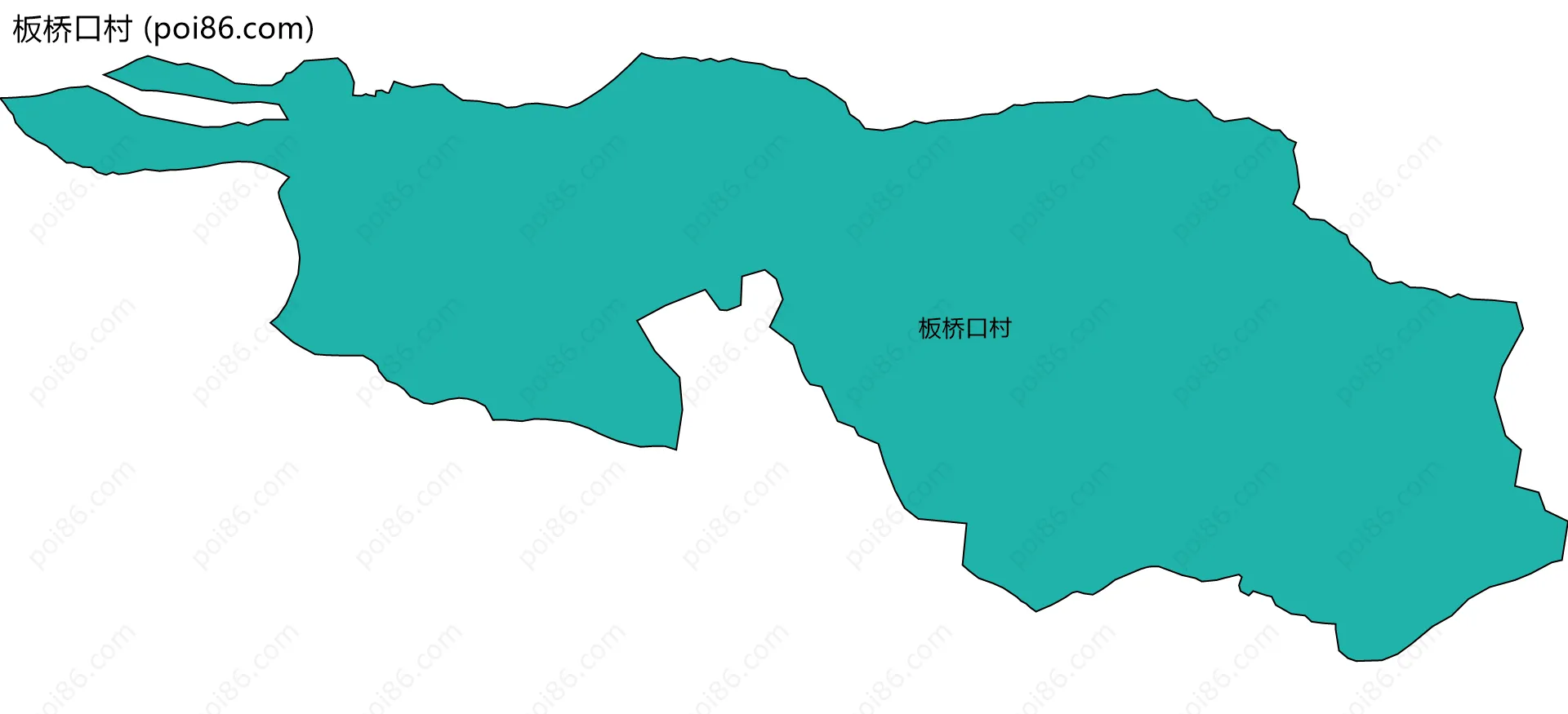 板桥口村边界地图