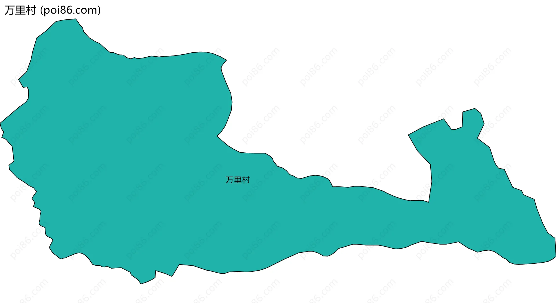 万里村边界地图