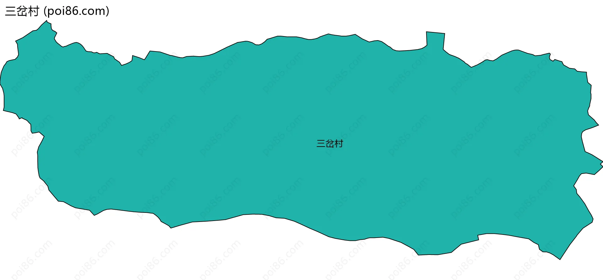 三岔村边界地图