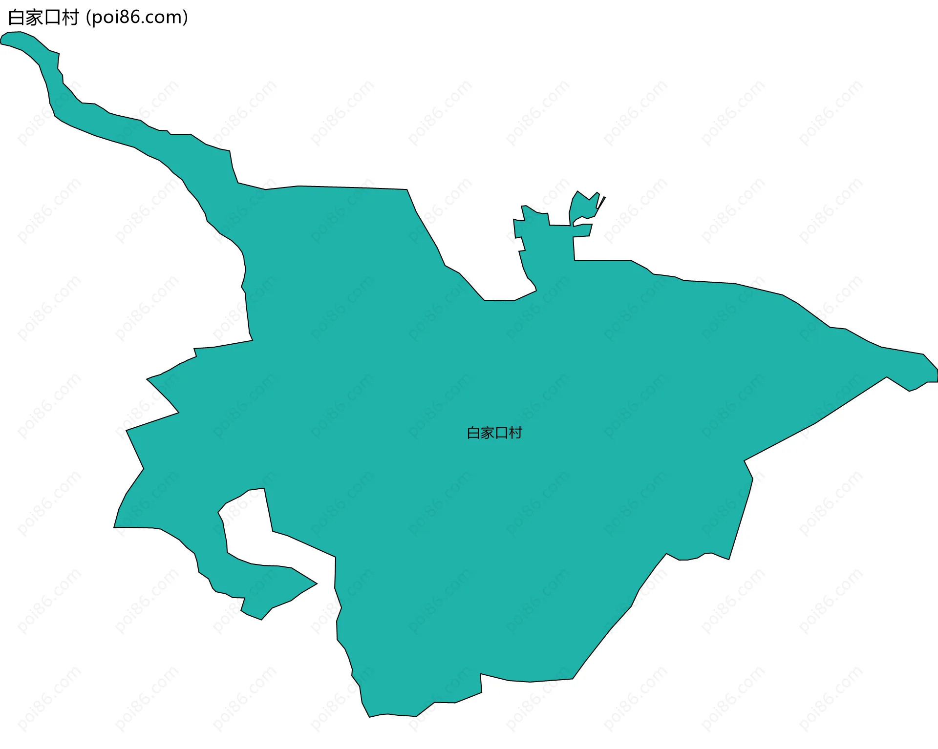 白家口村边界地图