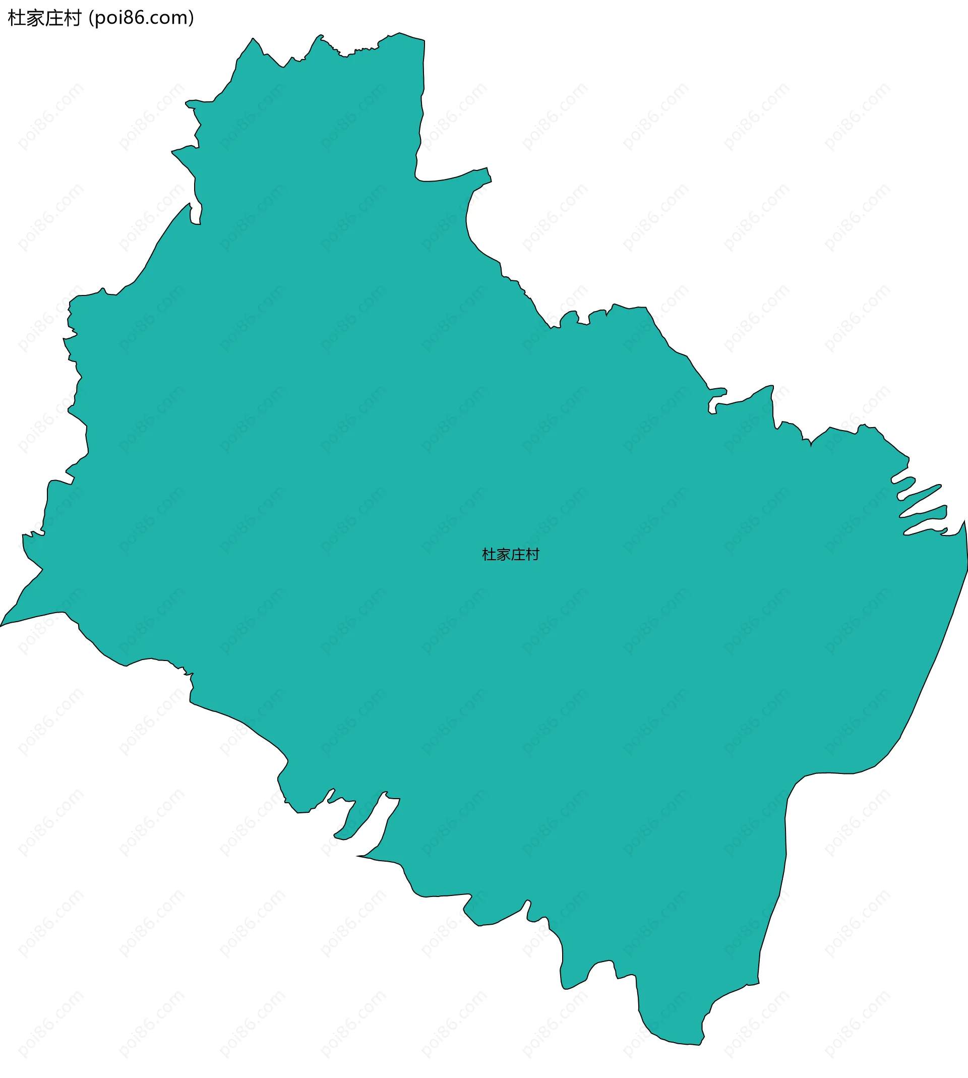 杜家庄村边界地图