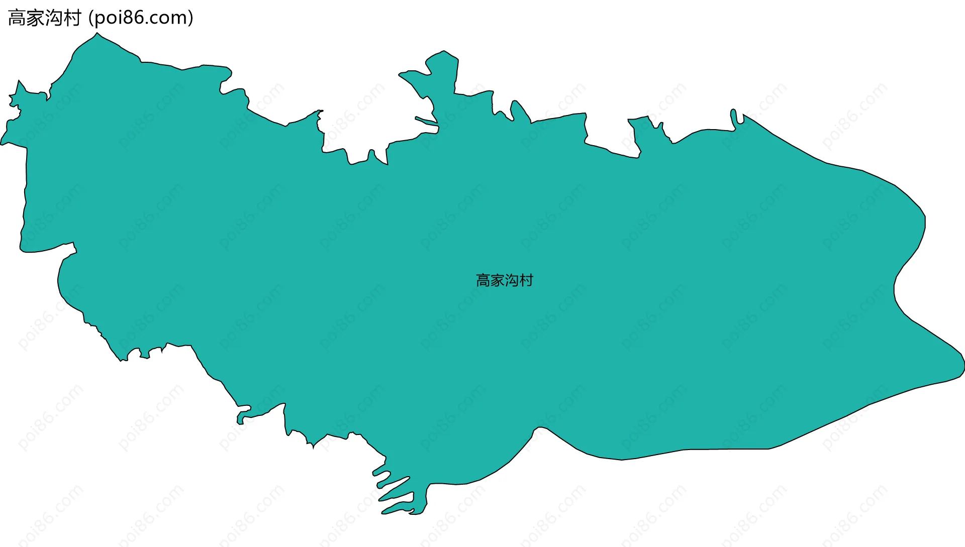 高家沟村边界地图