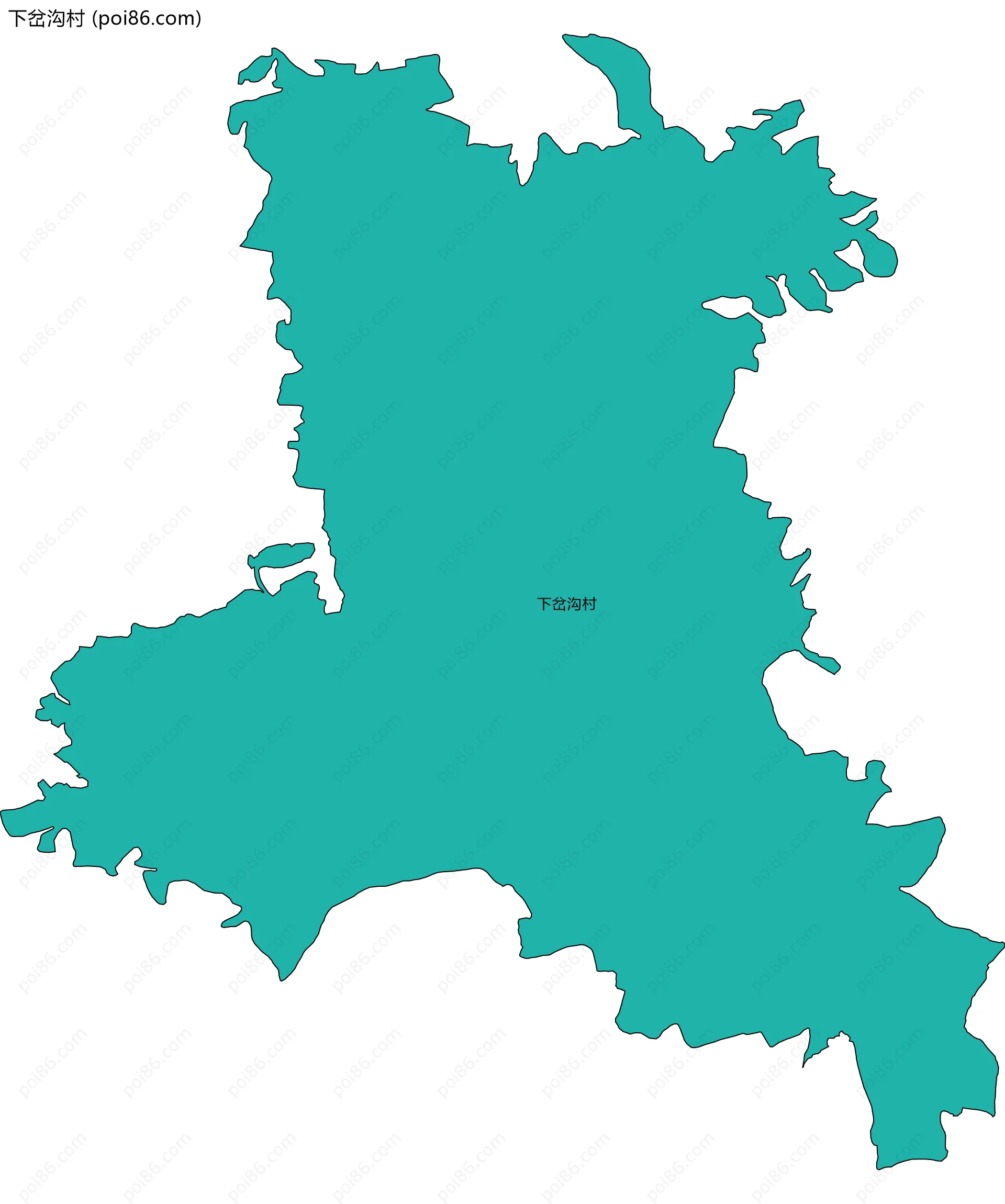 下岔沟村边界地图