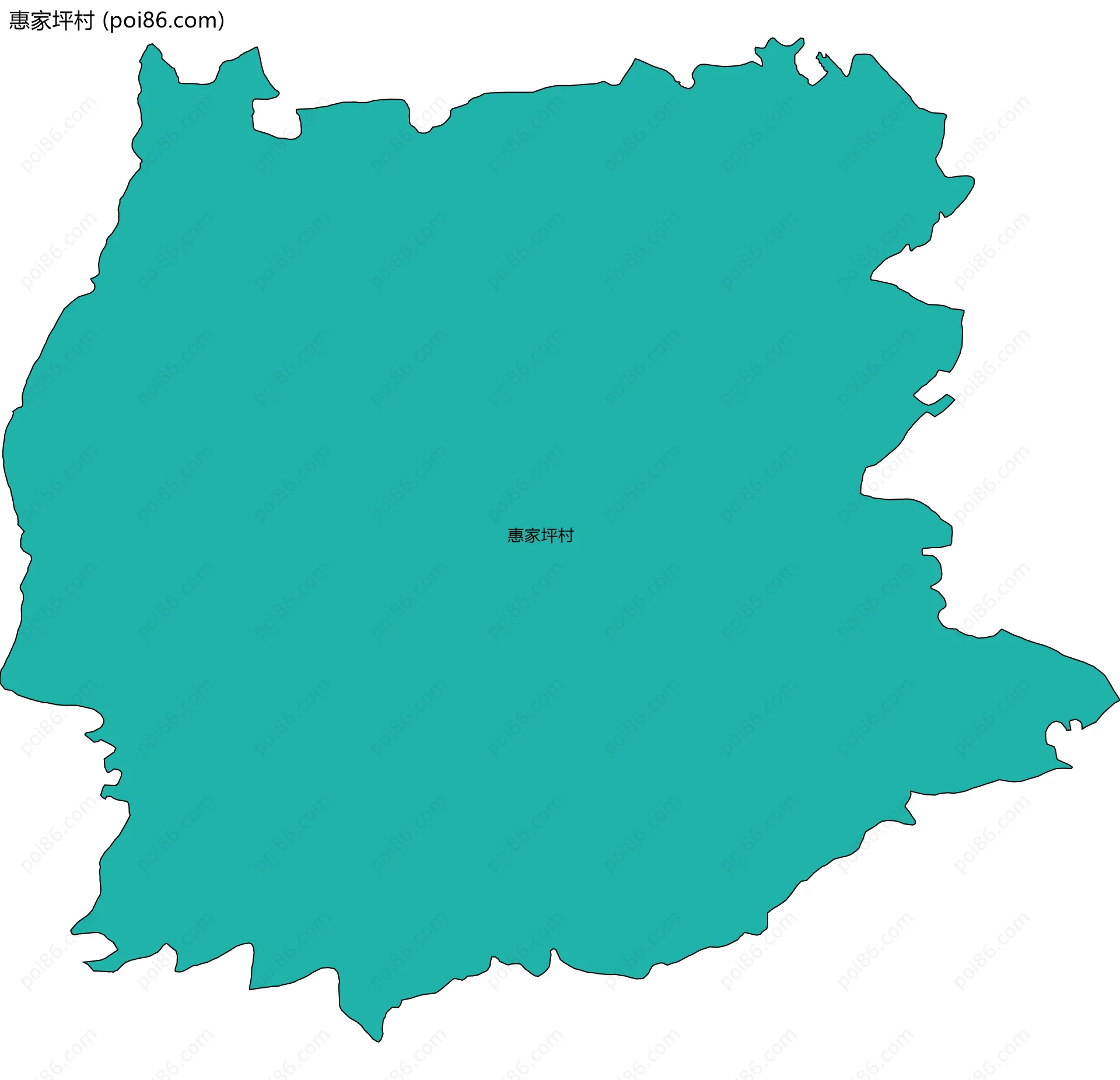 惠家坪村边界地图