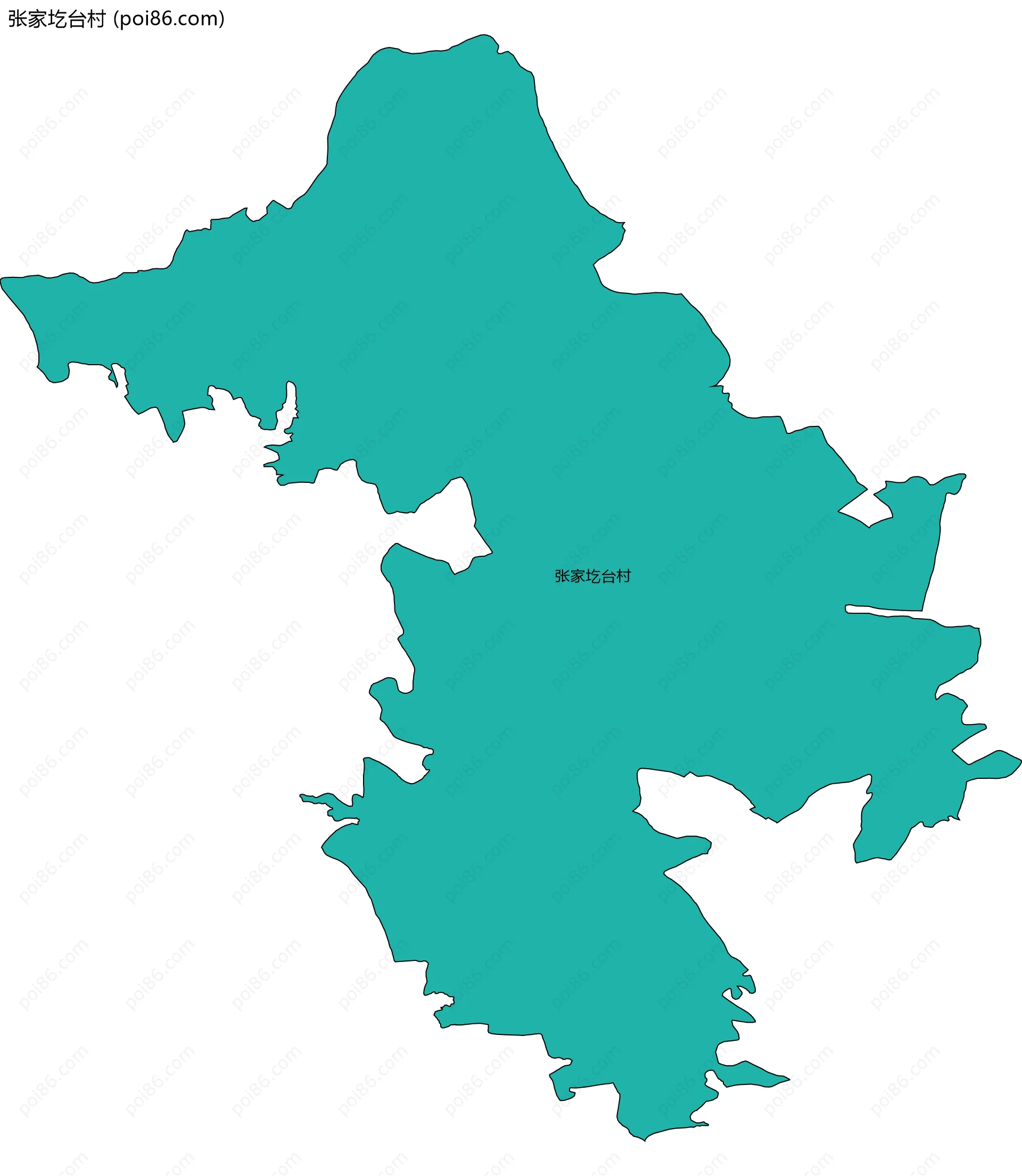 张家圪台村边界地图